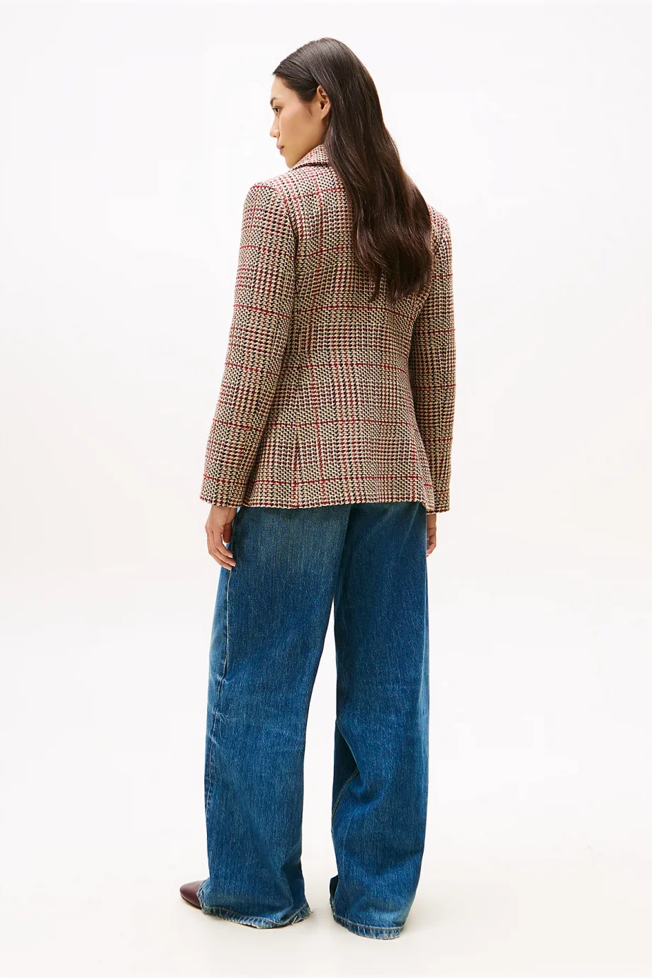 Tommy Hilfiger Sezonluk Dokulu Kadın Kadın Gri Blazer Ceket WW0WW466560OG