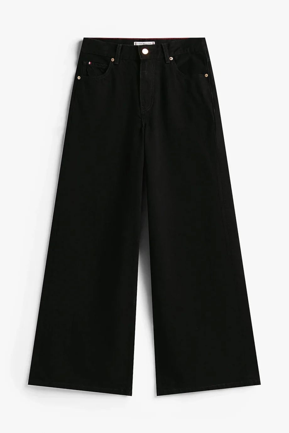 Tommy Hilfiger Siyah Denim 70ler Stili Geniş Paça Yüksek Bel Kadın Jeans WW0WW482541BY