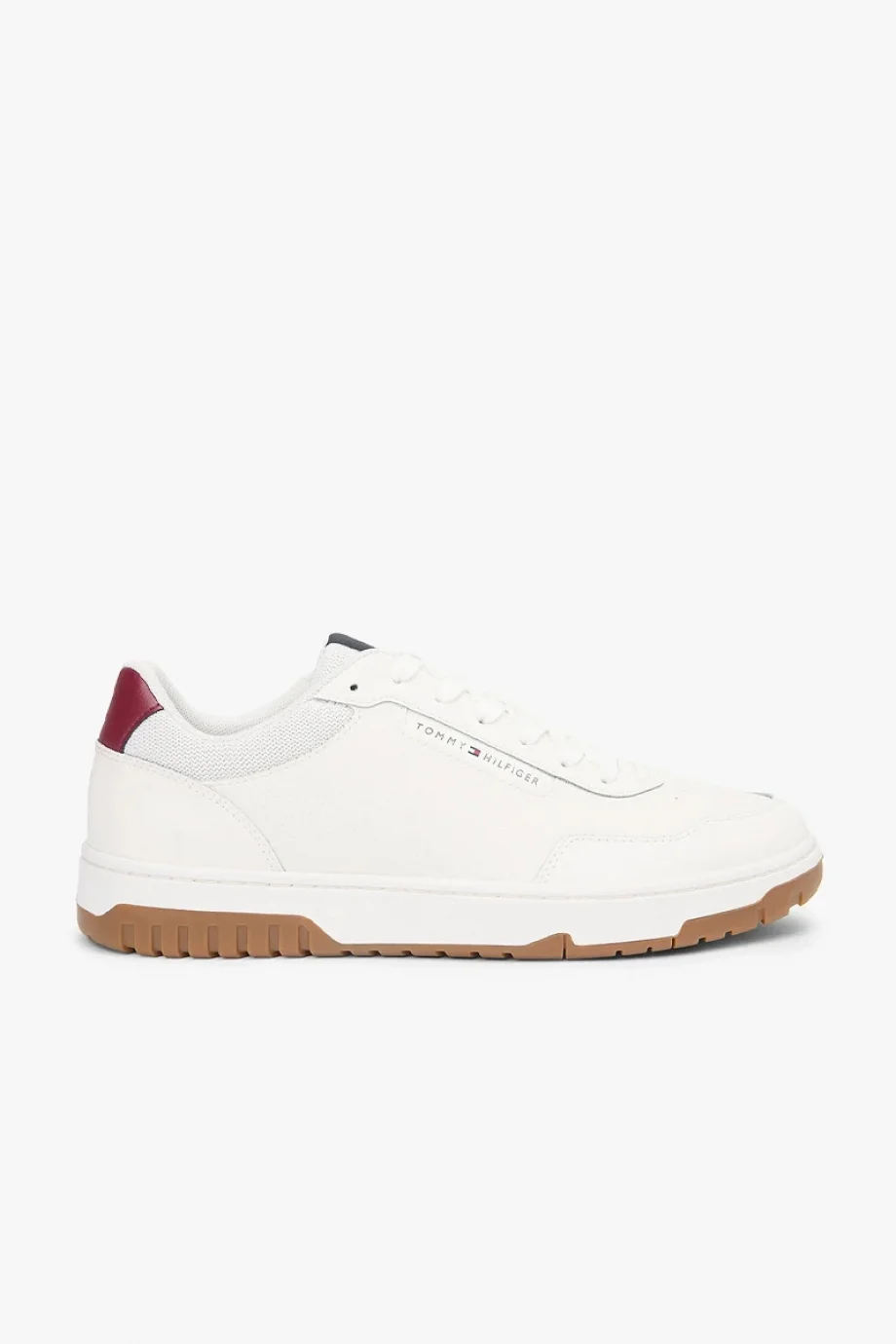 Tommy Hilfiger TH Basketbol Stili Core Lite Deri Erkek Beyaz Sneaker FM0FM057130GY