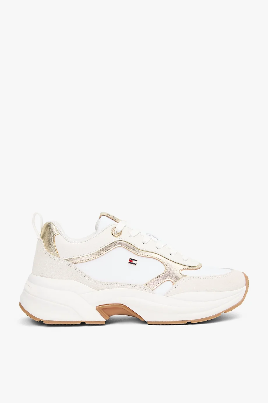 Tommy Hilfiger TH Chunky Runner Metalik Kadın Gold Sneaker FW0FW092040HU