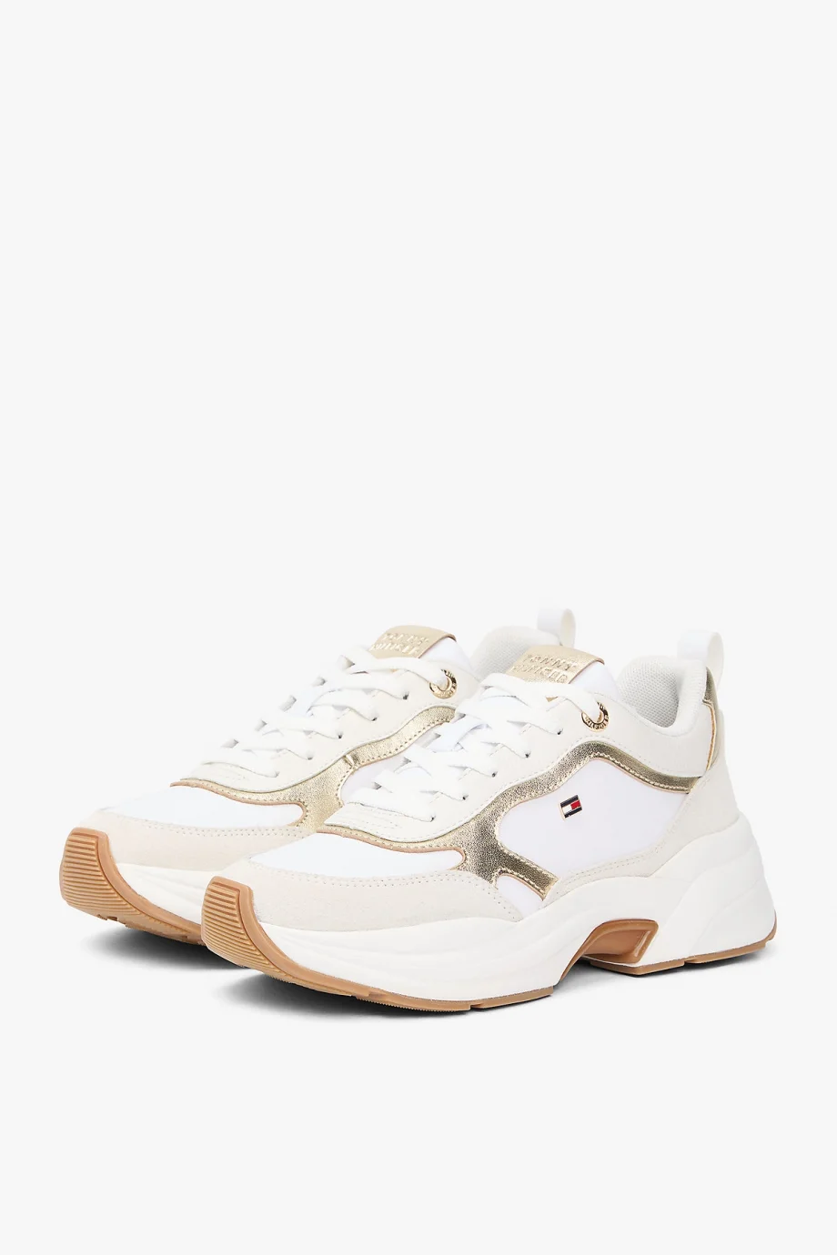 Tommy Hilfiger TH Chunky Runner Metalik Kadın Gold Sneaker FW0FW092040HU