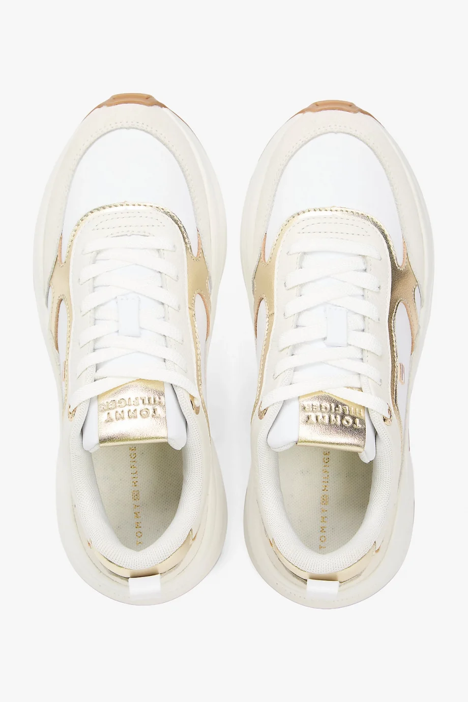 Tommy Hilfiger TH Chunky Runner Metalik Kadın Gold Sneaker FW0FW092040HU