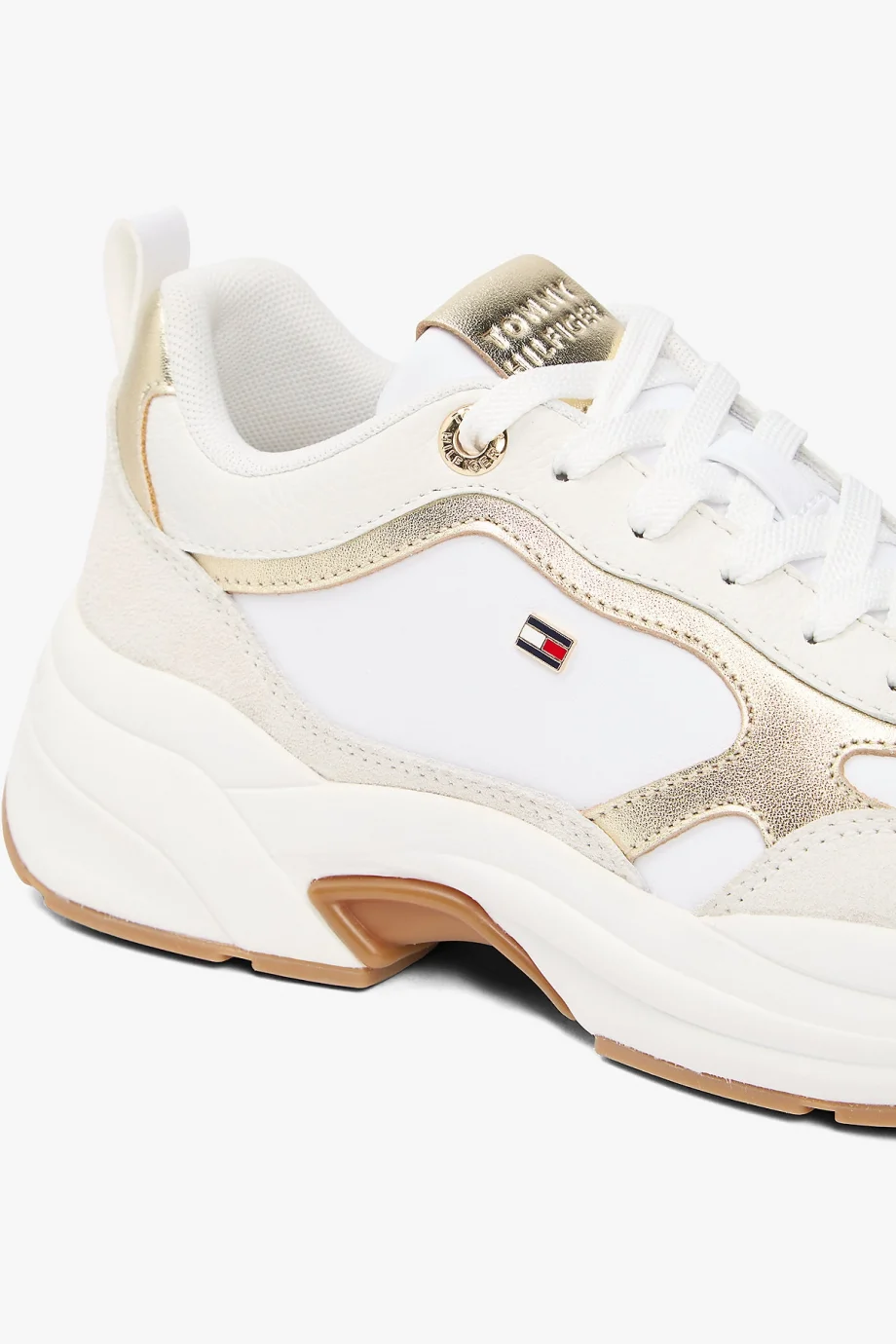 Tommy Hilfiger TH Chunky Runner Metalik Kadın Gold Sneaker FW0FW092040HU