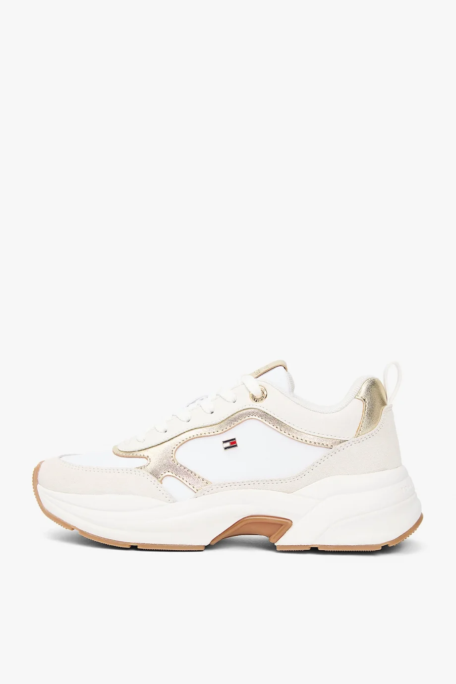 Tommy Hilfiger TH Chunky Runner Metalik Kadın Gold Sneaker FW0FW092040HU