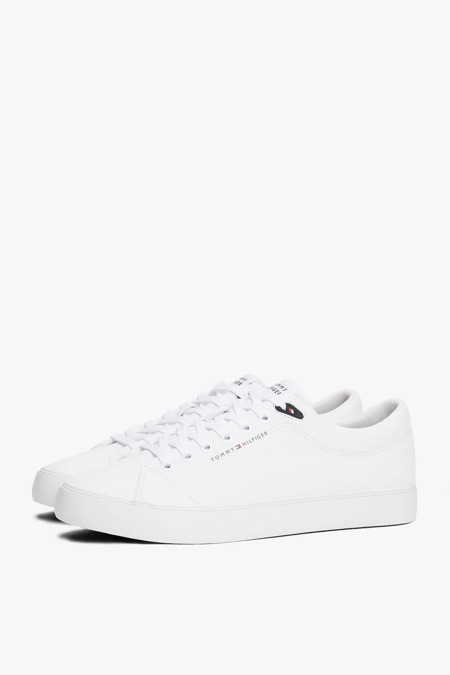 Tommy Hilfiger TH HI VULC CORE LOW LTH II ESS Erkek Beyaz Sneaker FM0FM05511YBS