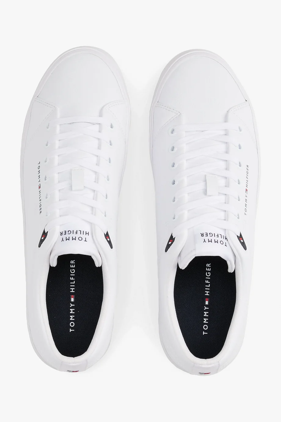 Tommy Hilfiger TH HI VULC CORE LOW LTH II ESS Erkek Beyaz Sneaker FM0FM05511YBS