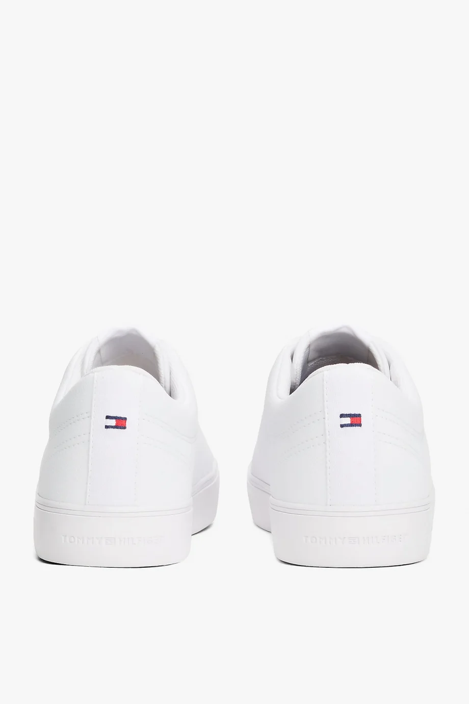 Tommy Hilfiger TH HI VULC CORE LOW LTH II ESS Erkek Beyaz Sneaker FM0FM05511YBS