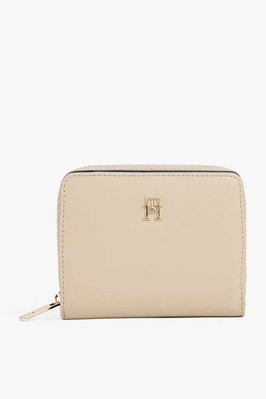 Tommy Hilfiger TH Icon Orta Boy Fermuarlı Kapaklı Kadın Beyaz Cüzdan AW0AW17742RBT