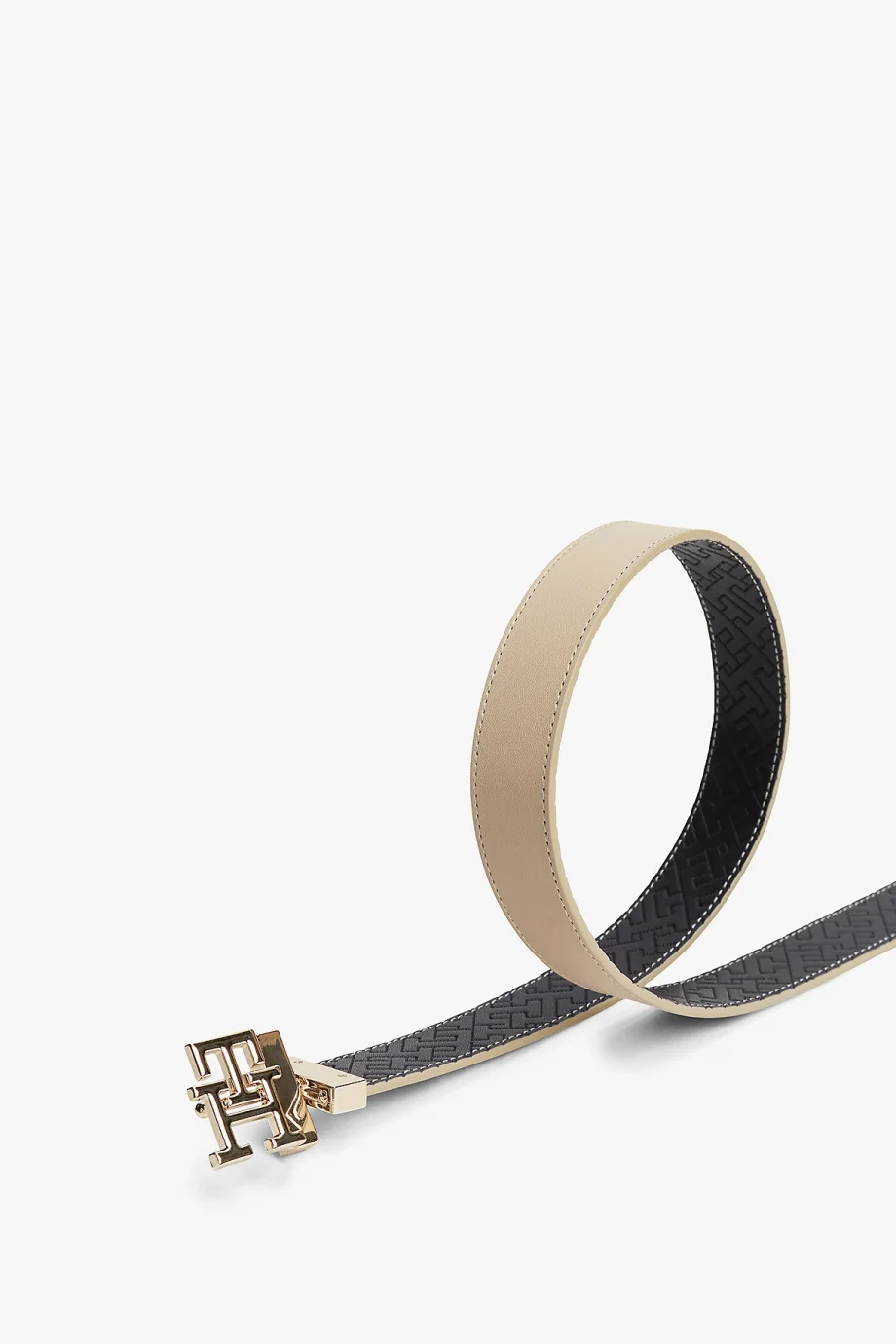 Tommy Hilfiger TH Logo 3.0 Çift Taraflı Kadın Mavi Kemer AW0AW182560GY