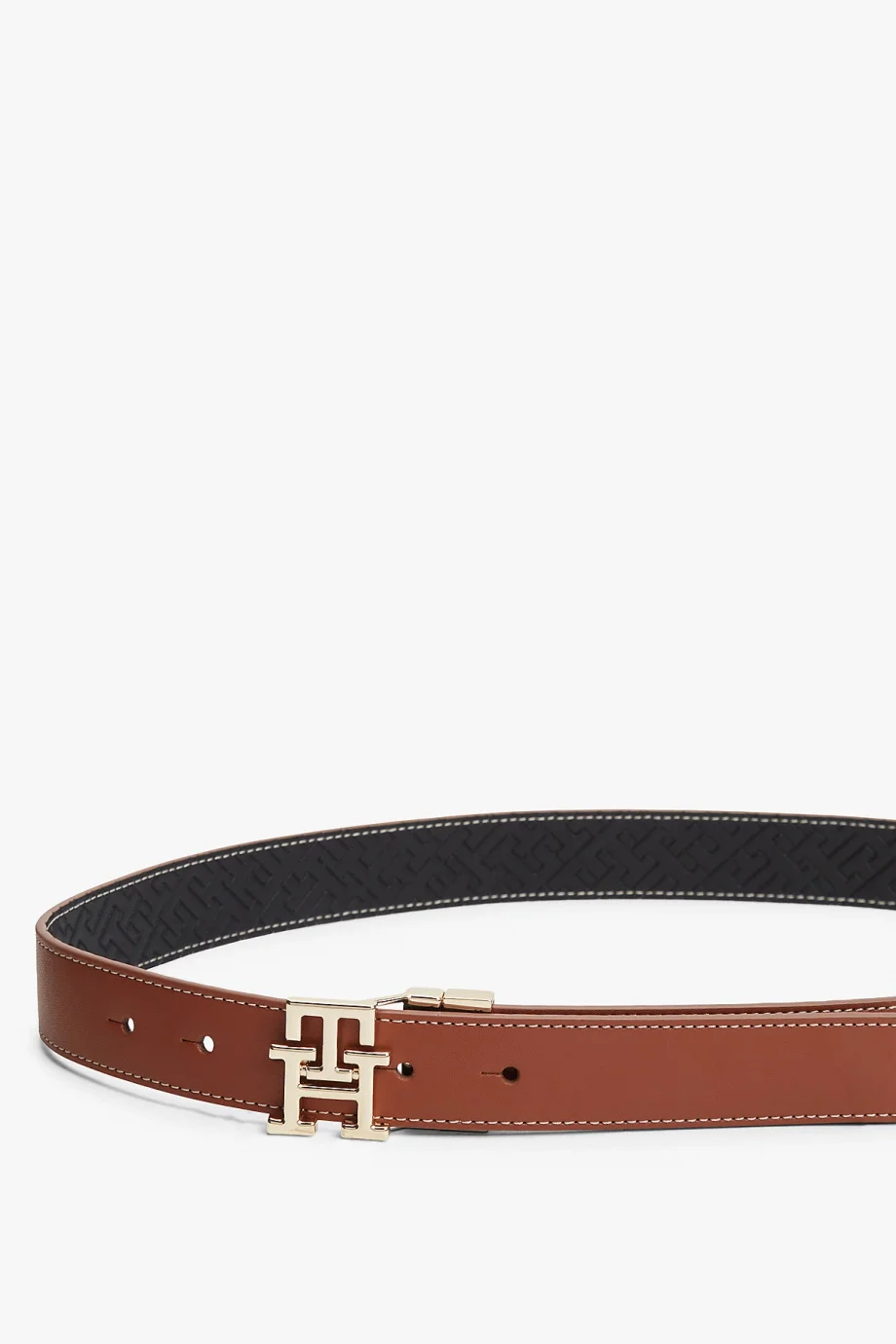 Tommy Hilfiger TH Logo 3.0 Çift Taraflı Kadın Siyah Kemer AW0AW182560GJ