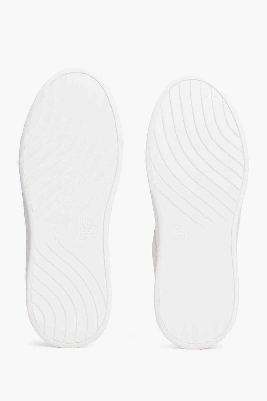 Tommy Hilfiger TH Moda Kort Tarzı Karışık Materyal Kadın Beyaz  Sneaker FW0FW086320JG