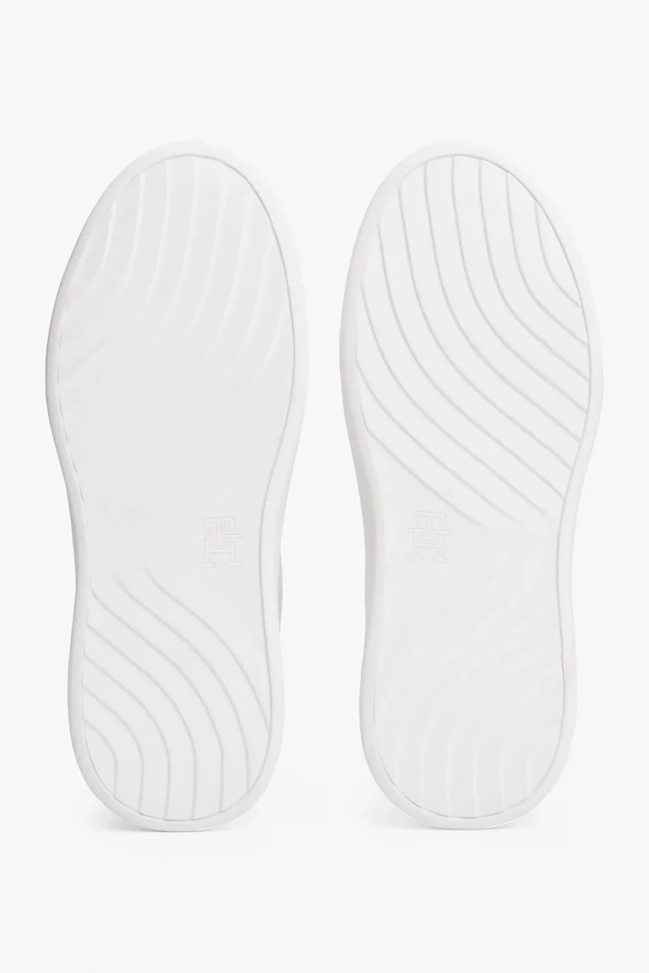 Tommy Hilfiger TH Moda Kort Tarzı Karışık Materyal Kadın   Beyaz Sneaker FW0FW08632YBS