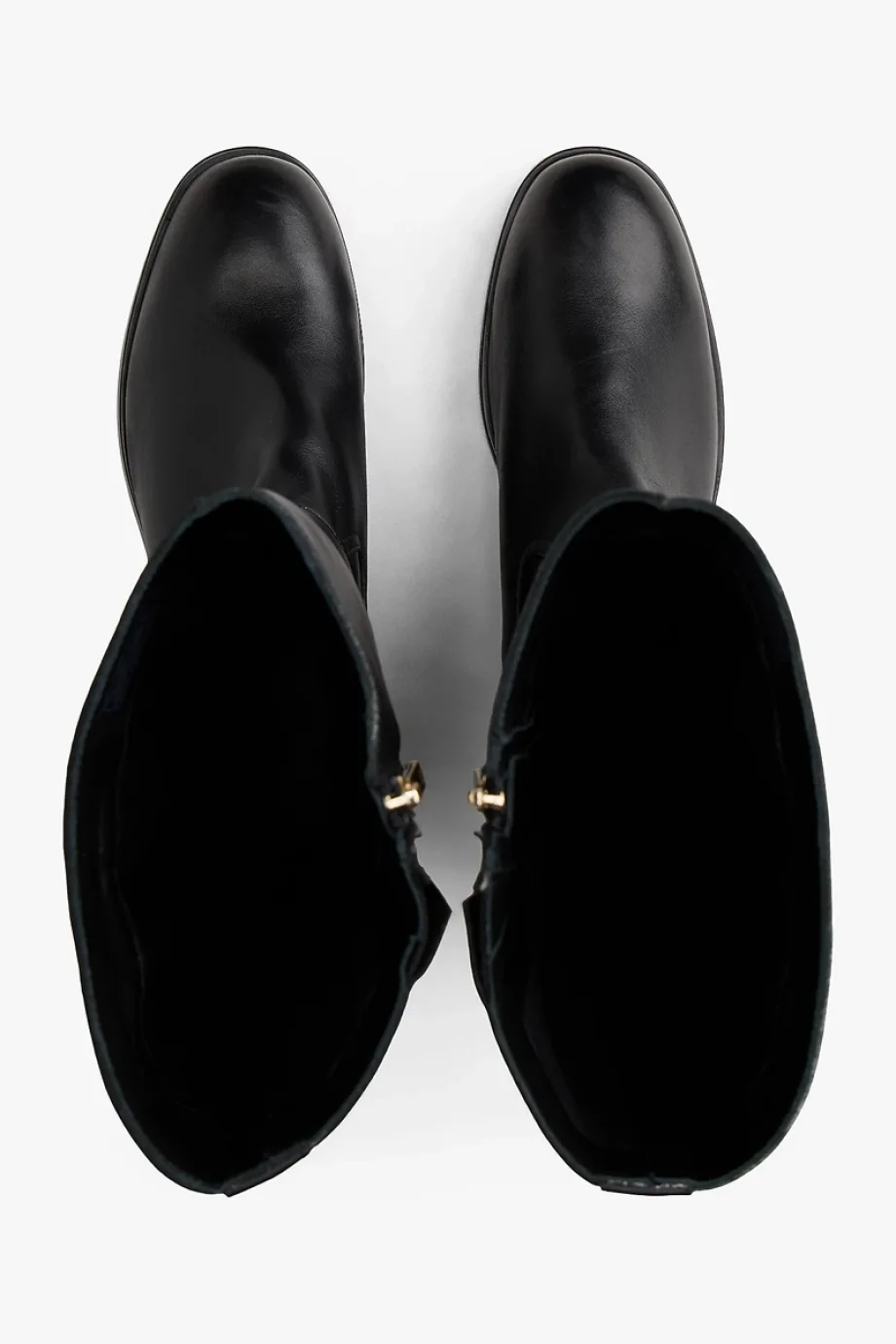 Tommy Hilfiger TH Tokalı Süvari Stili Uzun Deri Kadın Siyah Bot FW0FW08873BDS