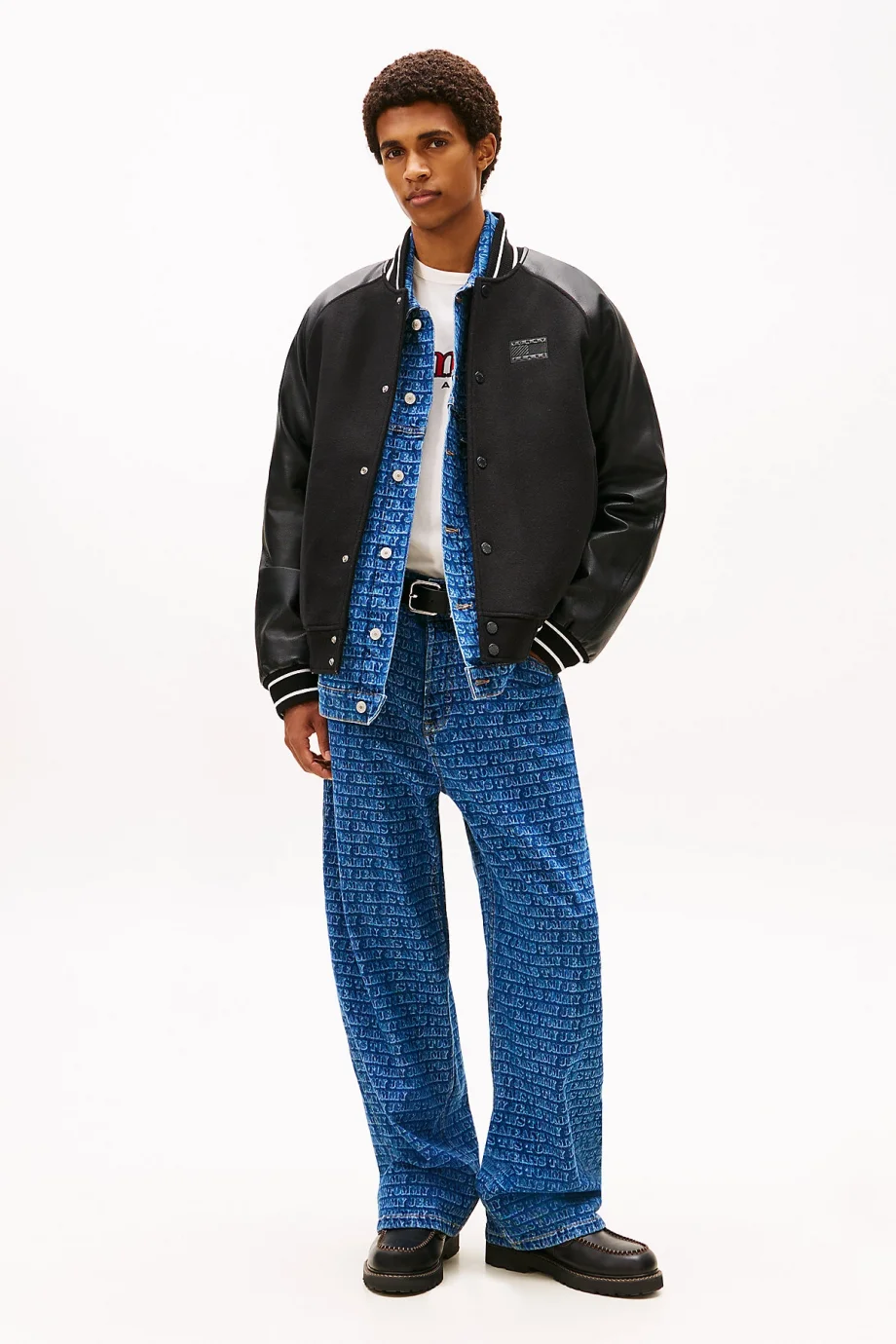 Tommy Hilfiger TJM Flag Kolej Stili Erkek Siyah Ceket DM0DM22439BDS