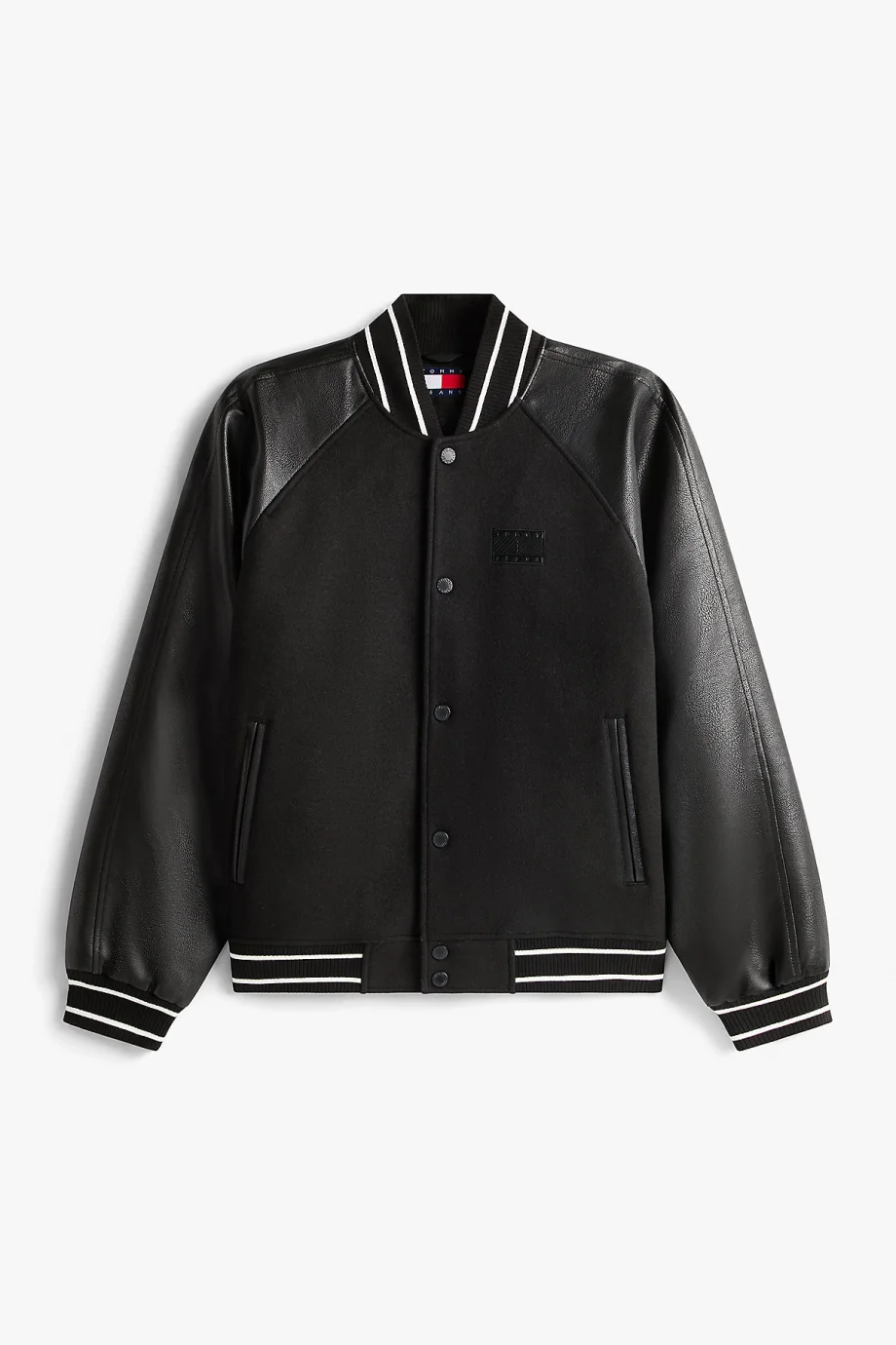 Tommy Hilfiger TJM Flag Kolej Stili Erkek Siyah Ceket DM0DM22439BDS