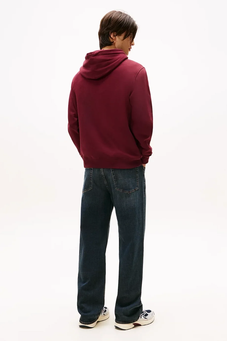 Tommy Hilfiger TJM Klasik Bayrak Desenli Normal Kesim Kapüşonlu Erkek Kırmızı  Sweatshirt DM0DM20738XIU