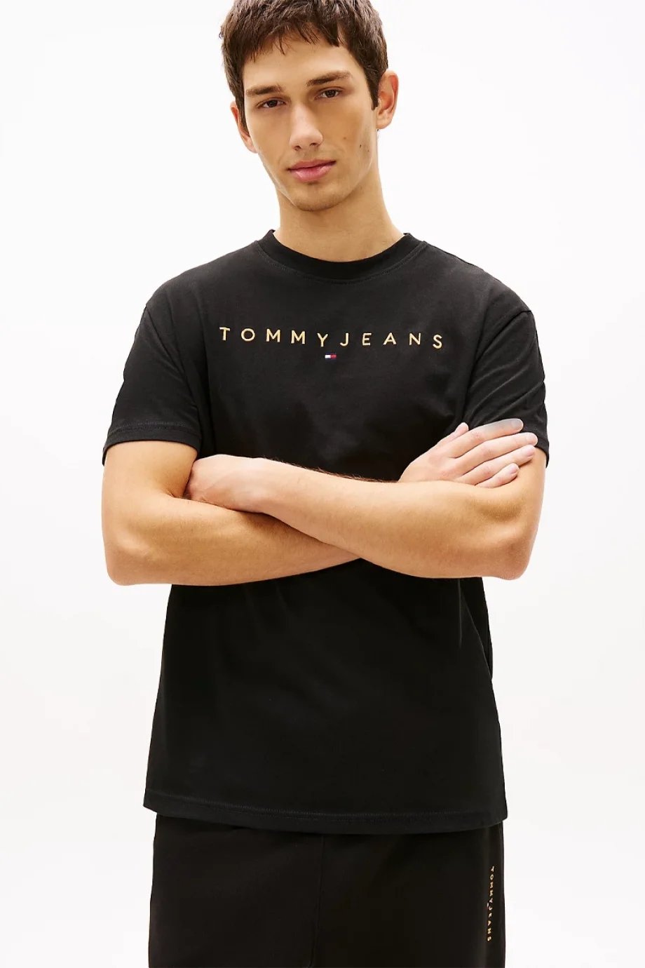 Tommy Hilfiger TJM Normal Kesim Lineer Logolu Erkek Turuncu T-shirt DM0DM20744SEV