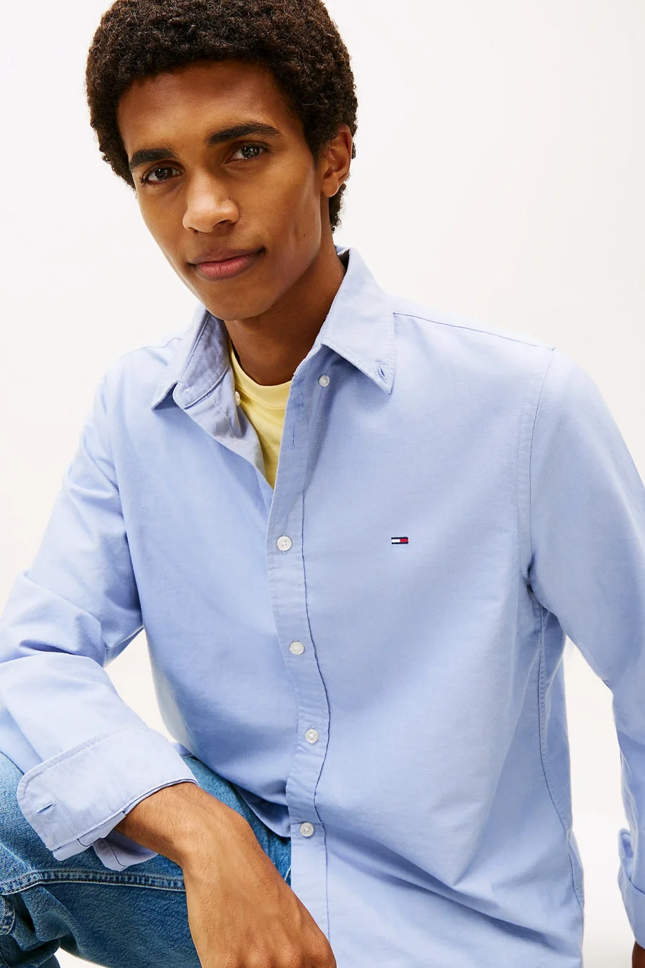 Tommy Hilfiger TJM Normal Kesim Oxford Erkek Mavi Gömlek DM0DM22836C5X