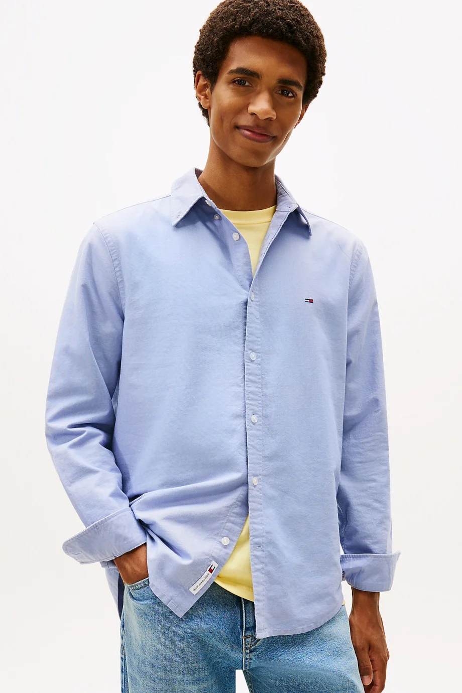 Tommy Hilfiger TJM Normal Kesim Oxford Erkek Mavi Gömlek DM0DM22836C5X