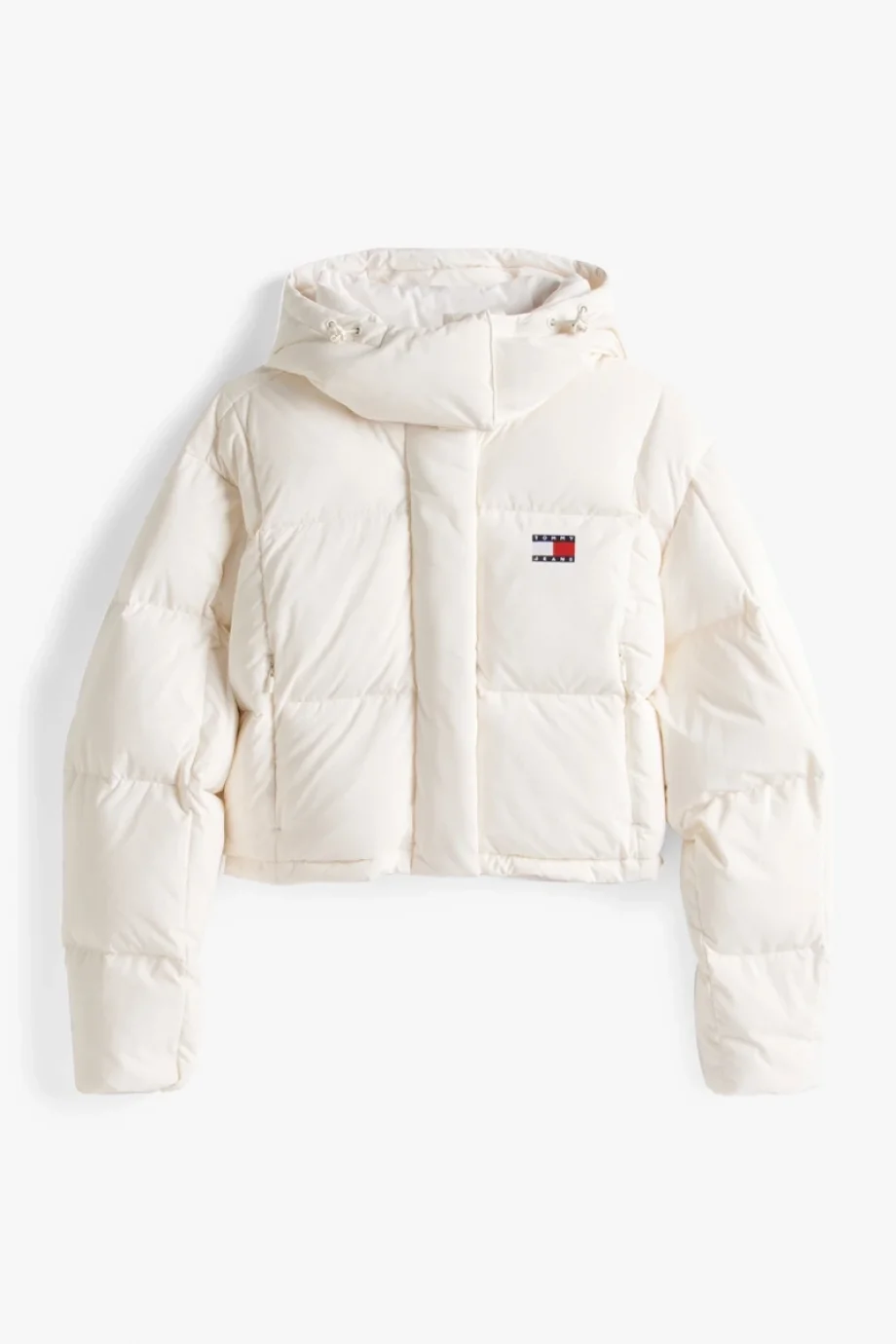 Tommy Hilfiger TJW Alaska Grid Kısa Kuş Tüyü Kadın Beyaz  Mont  DW0DW21624YBH