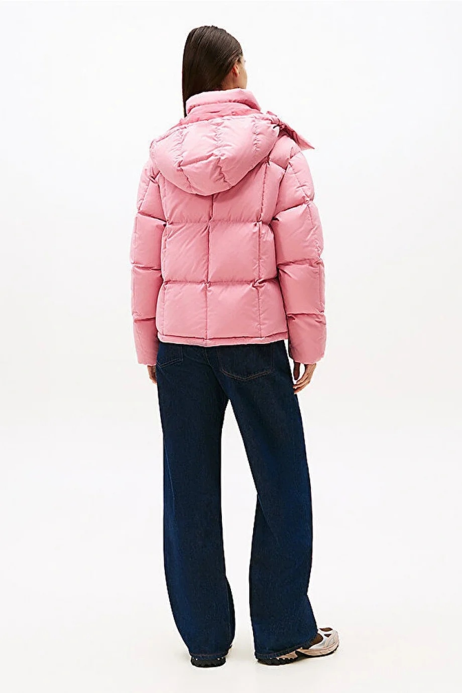 Tommy Hilfiger TJW Alaska Grid Kısa Kuş Tüyü Kadın Pembe  Mont  DW0DW21624THC