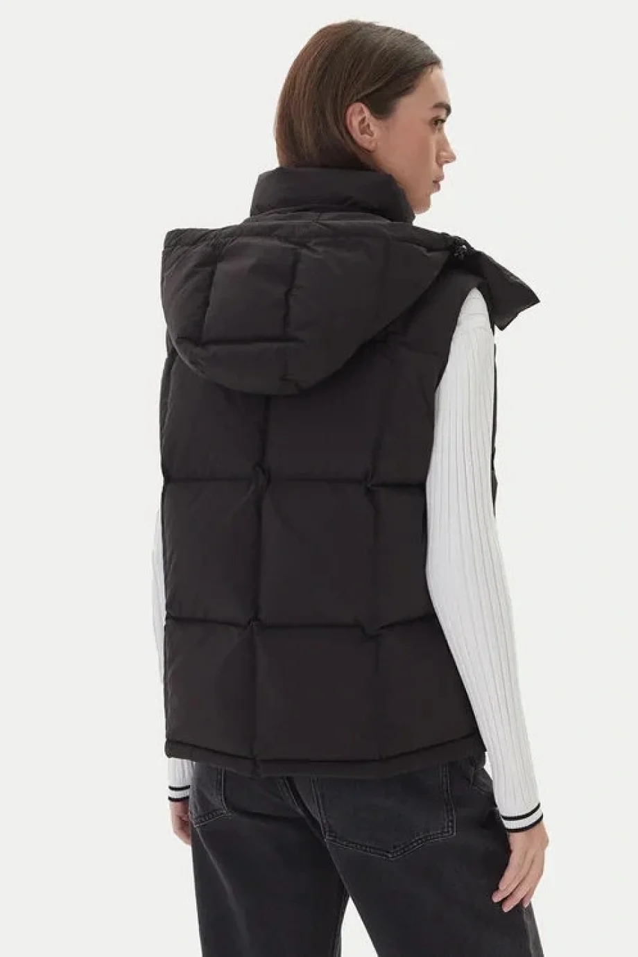 Tommy Hilfiger TJW Alaska Grid Kuş Tüyü Kadın Siyah Yelek DW0DW21627BDS