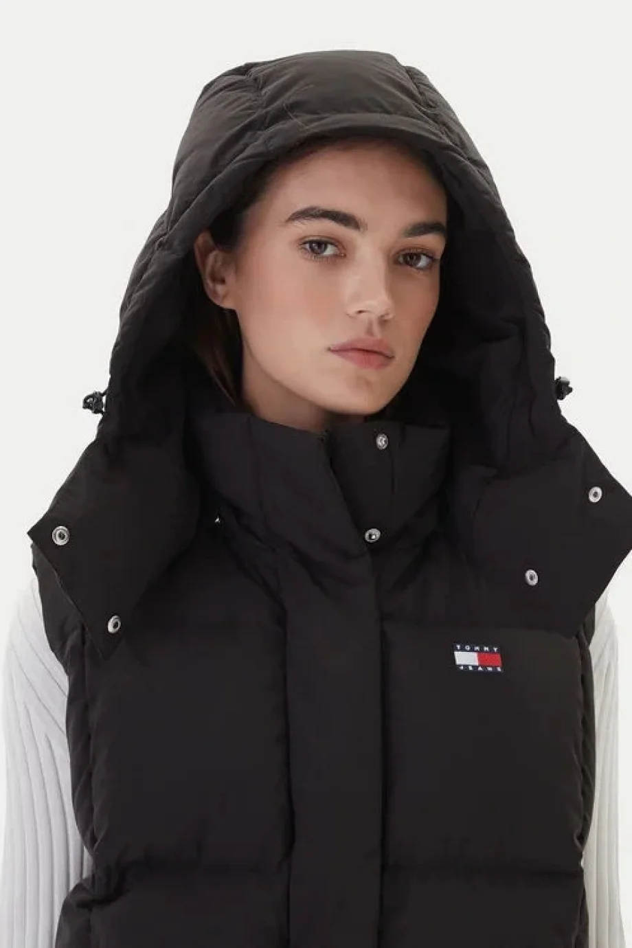 Tommy Hilfiger TJW Alaska Grid Kuş Tüyü Kadın Siyah Yelek DW0DW21627BDS