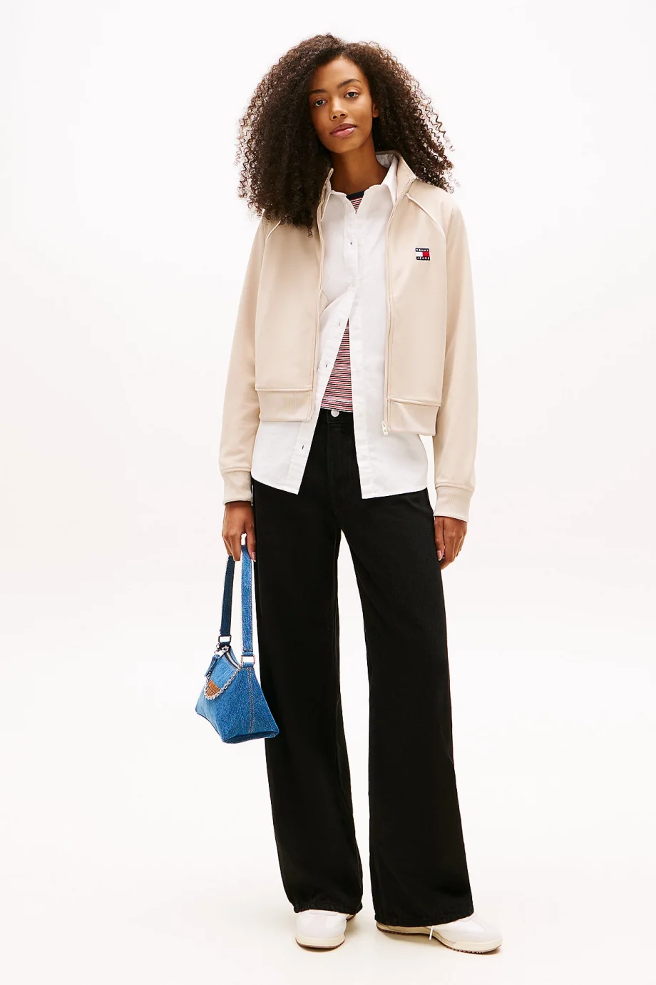 Tommy Hilfiger TJW Amblemli Eşofman Üstü Kadın Bej Sweatshirt DW0DW21930ABY