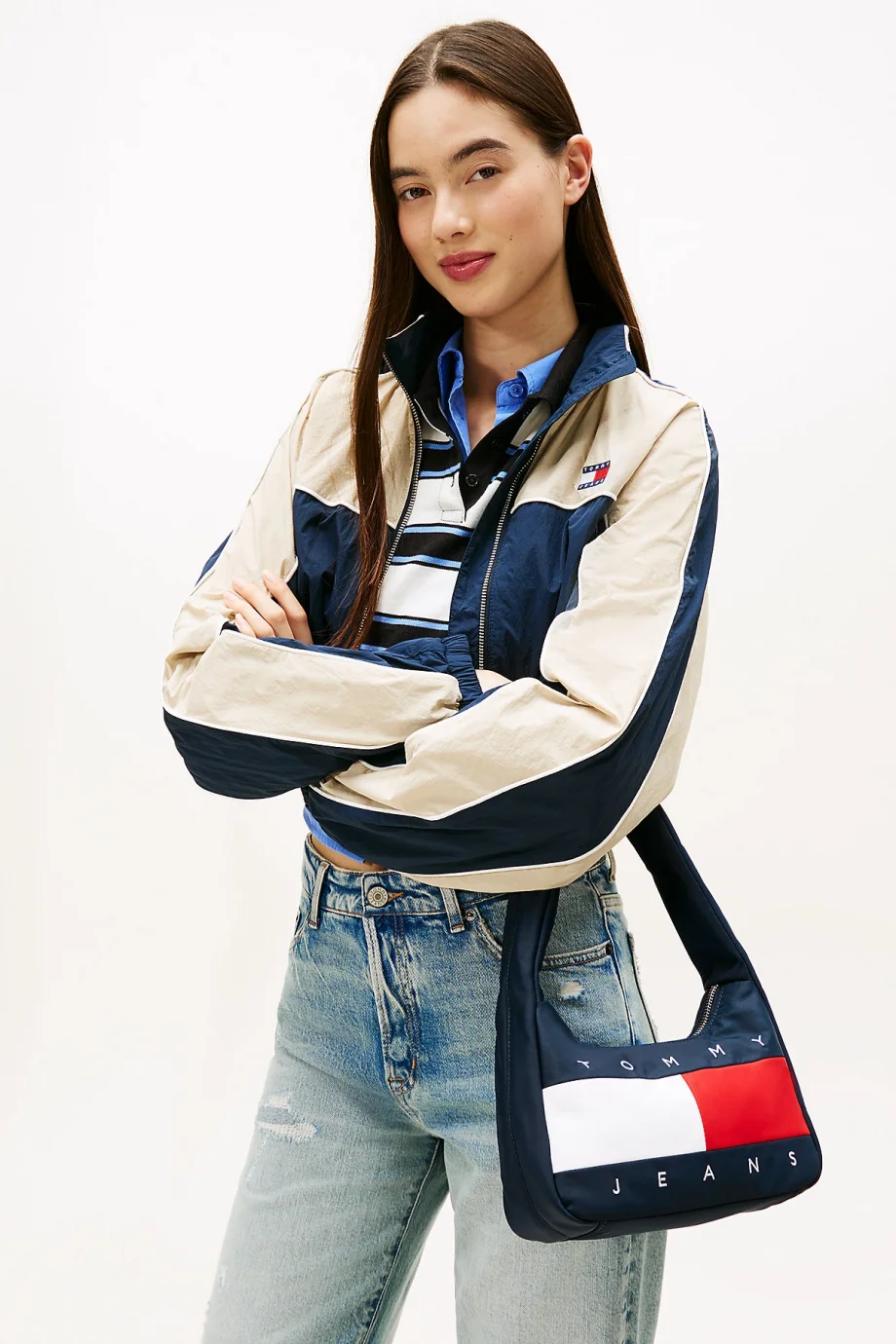 Tommy Hilfiger TJW Arşiv Omuz Kadın Mavi Omuz Çantası AW0AW18074C1G