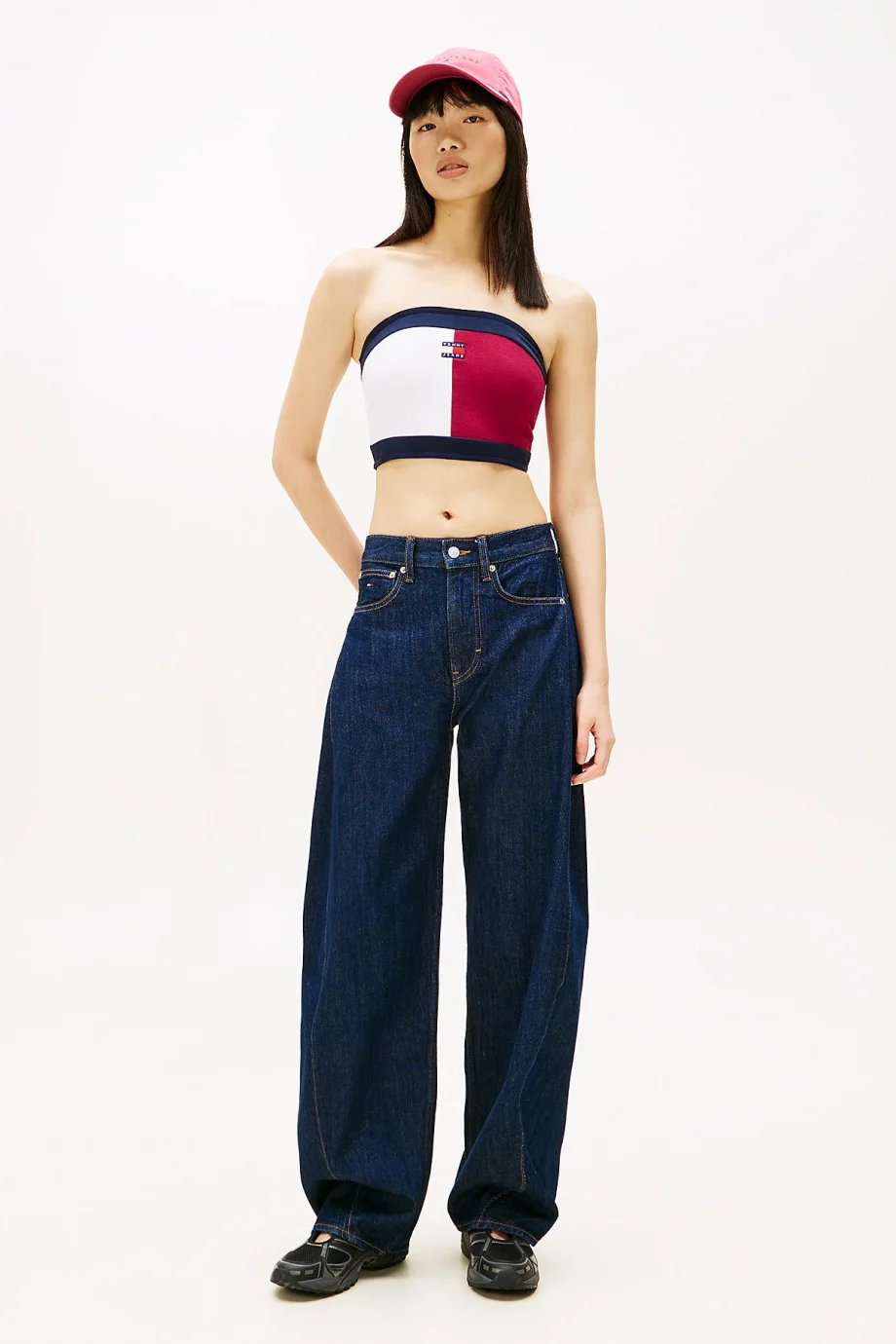 Tommy Hilfiger TJW Bayrak Amblemli Büstiyer Kadın Mor T-shirt DW0DW22637VLC