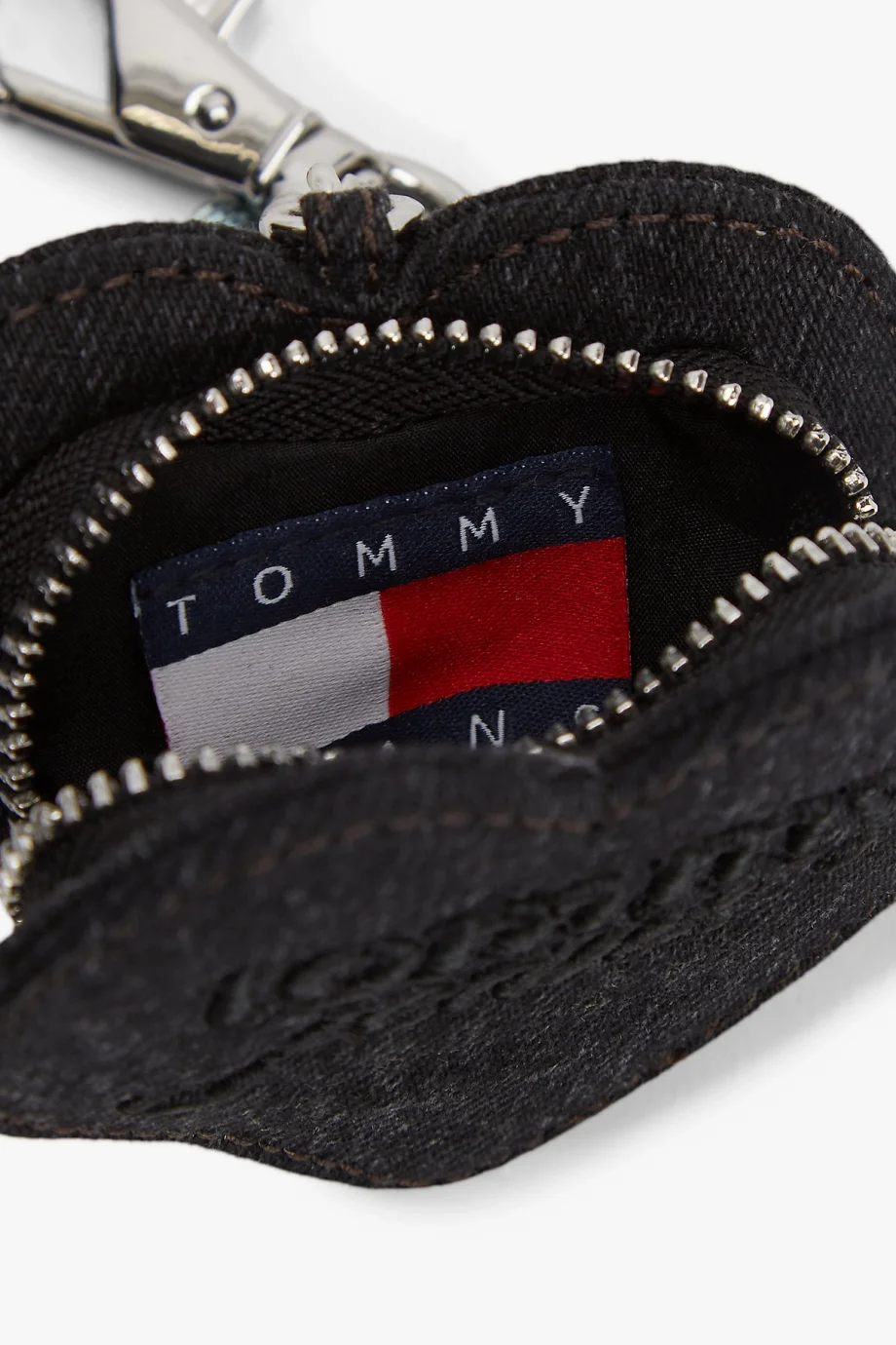 Tommy Hilfiger TJW Cool Denim Kalp Şekilli Bozuk Para Kadın Denim Cüzdan AW0AW181711BZ