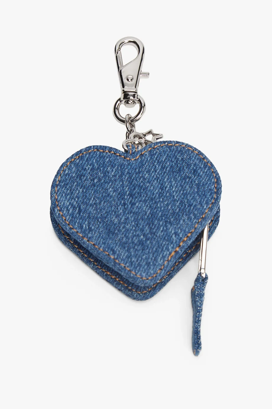 Tommy Hilfiger TJW Cool Denim Kalp Şekilli Bozuk Para Kadın Denim Cüzdan AW0AW185951A7