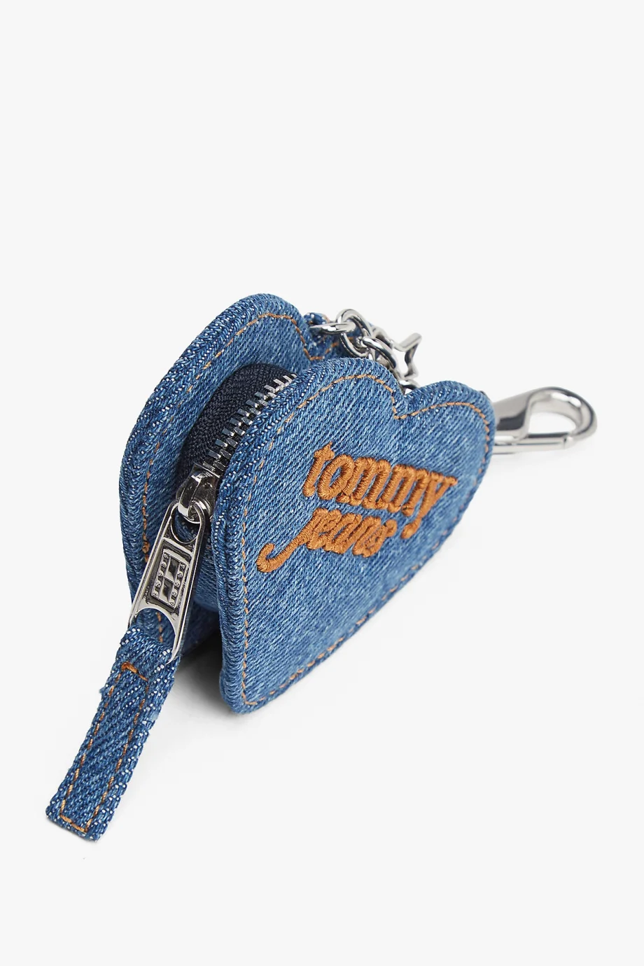 Tommy Hilfiger TJW Cool Denim Kalp Şekilli Bozuk Para Kadın Denim Cüzdan AW0AW185951A7