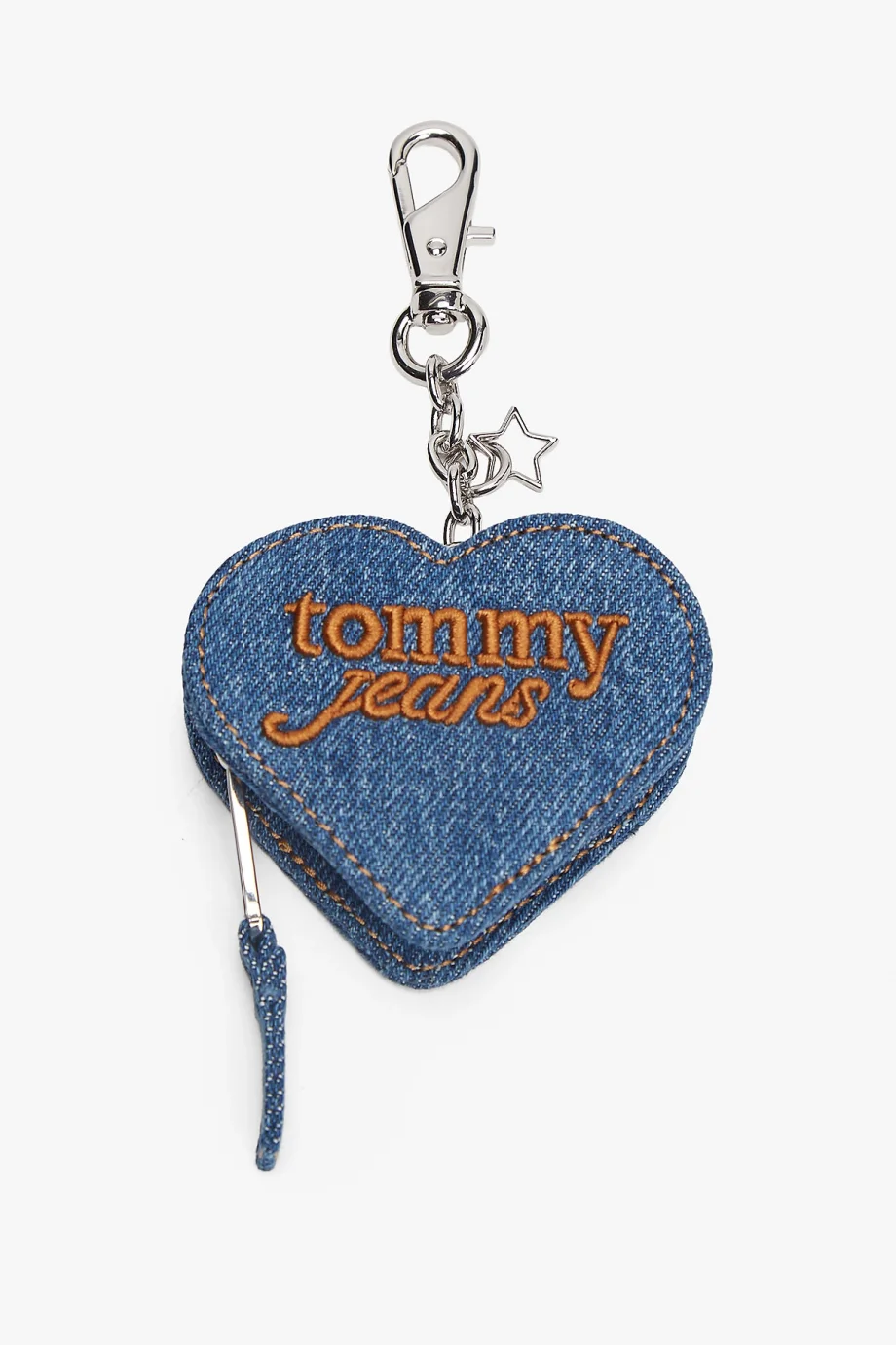 Tommy Hilfiger TJW Cool Denim Kalp Şekilli Bozuk Para Kadın Denim Cüzdan AW0AW185951A7