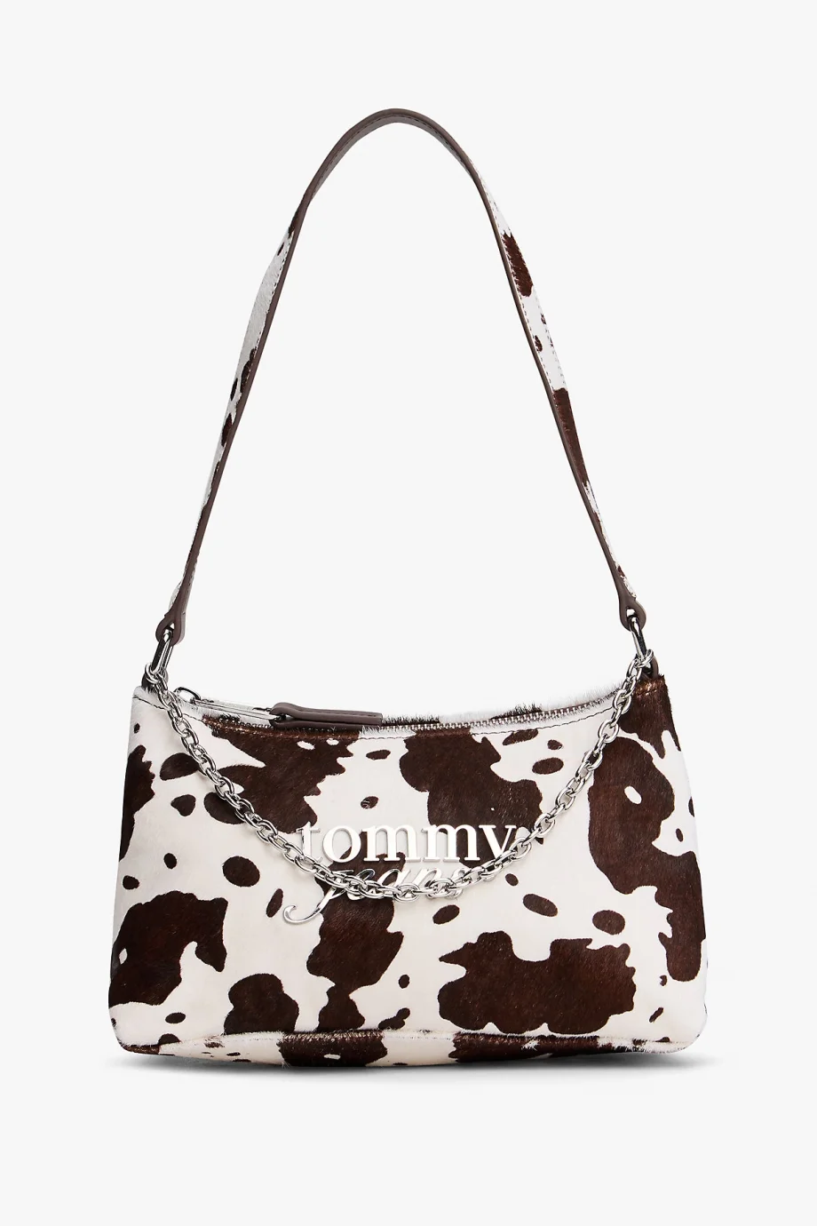 Tommy Hilfiger TJW Cool İnek Desenli Omuz Kadın Beyaz Omuz Çantası AW0AW180620K6