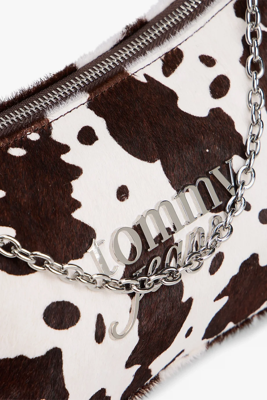 Tommy Hilfiger TJW Cool İnek Desenli Omuz Kadın Beyaz Omuz Çantası AW0AW180620K6