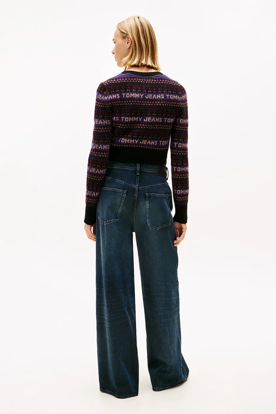 Tommy Hilfiger TJW Fairisle Desenli Kadın Siyah  Hırka DW0DW21691BDS