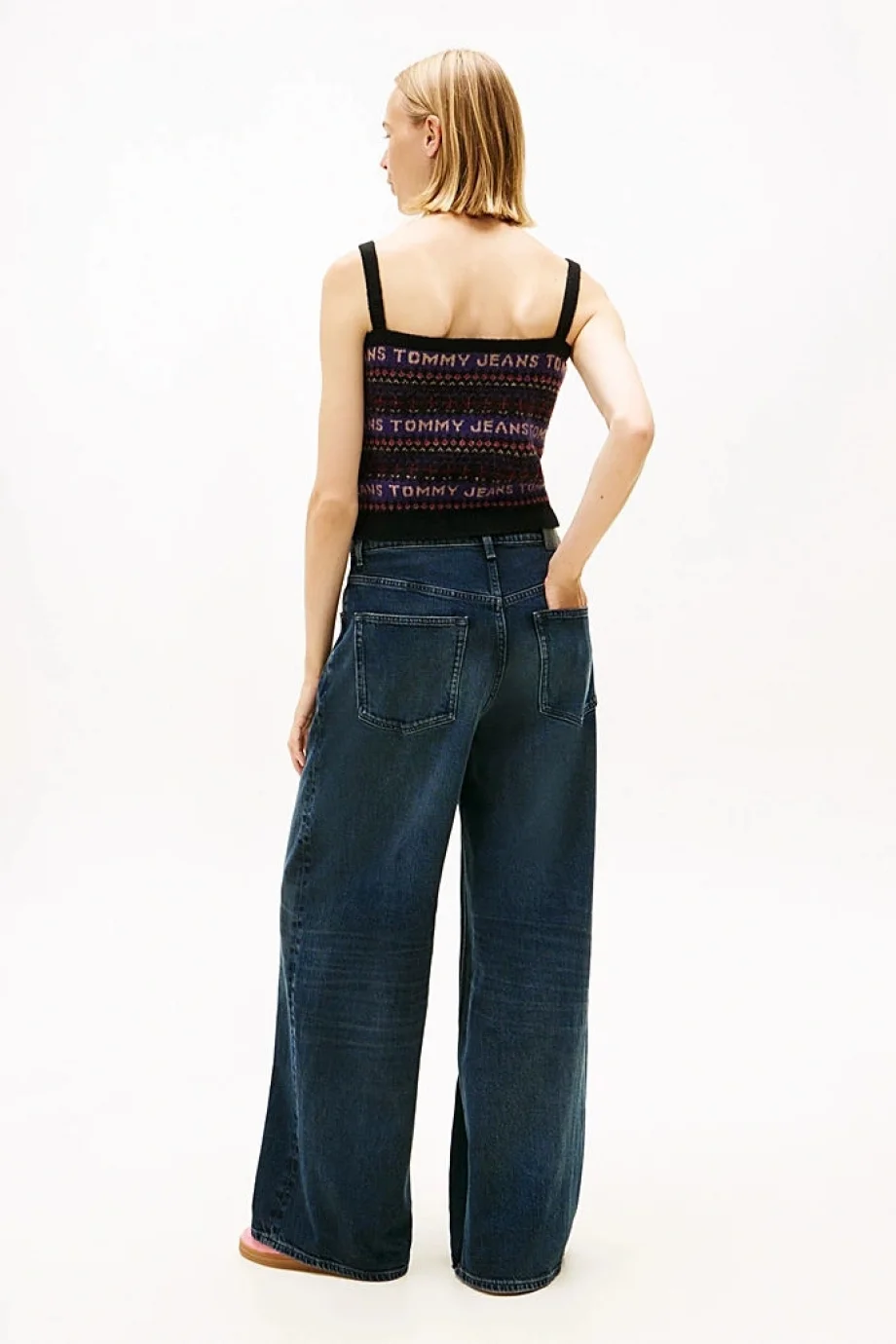 Tommy Hilfiger TJW Fairisle Desenli Kadın Siyah  Triko  DW0DW21692BDS