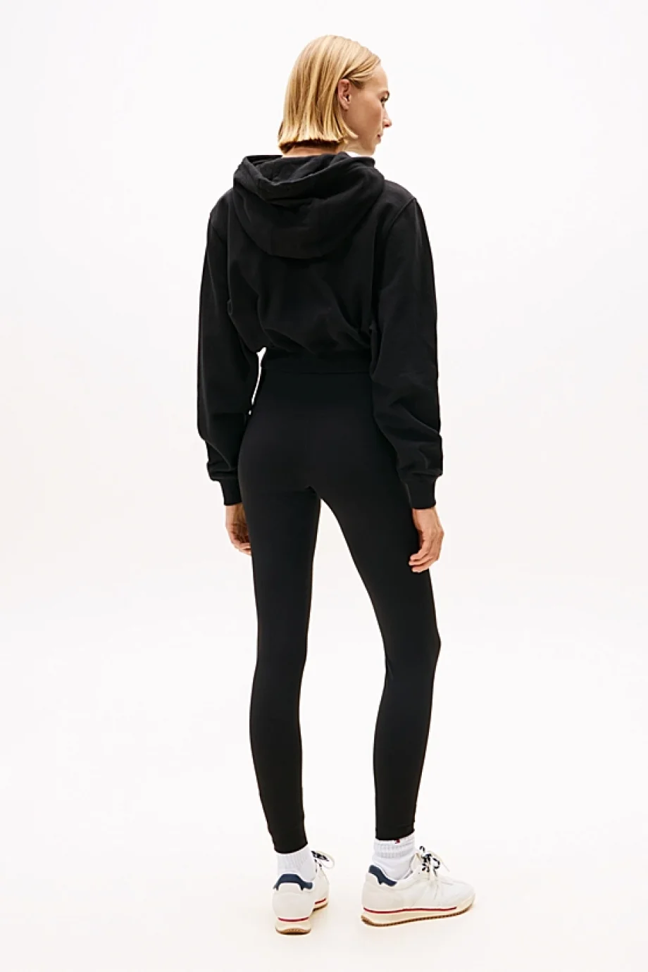 Tommy Hilfiger TJW Gümüş Rengi Yazı Baskılı Kadın Siyah Tayt DW0DW21830BDS