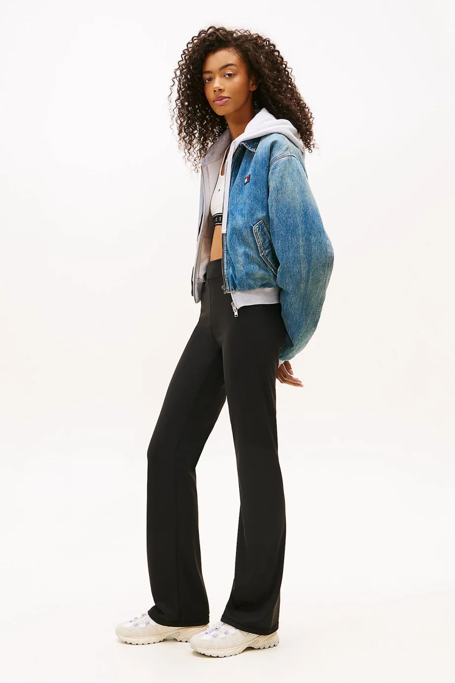 Tommy Hilfiger TJW İspanyol Paça Kadın Siyah Tayt DW0DW22110BDS