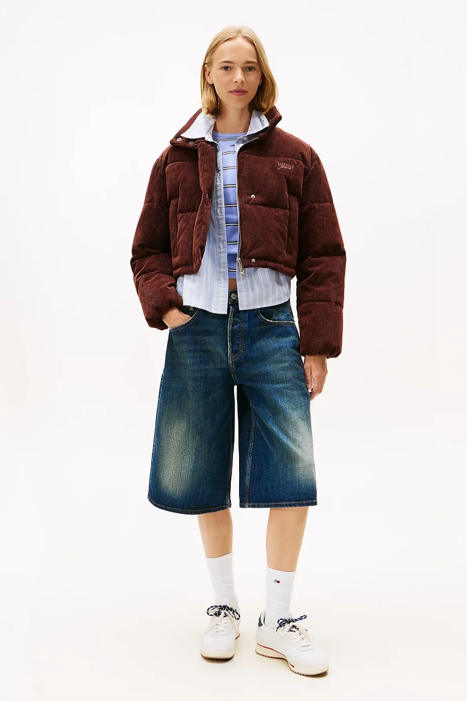 Tommy Hilfiger TJW Kadife Şişme Kadın Kahverengi  Mont  DW0DW21658GS7