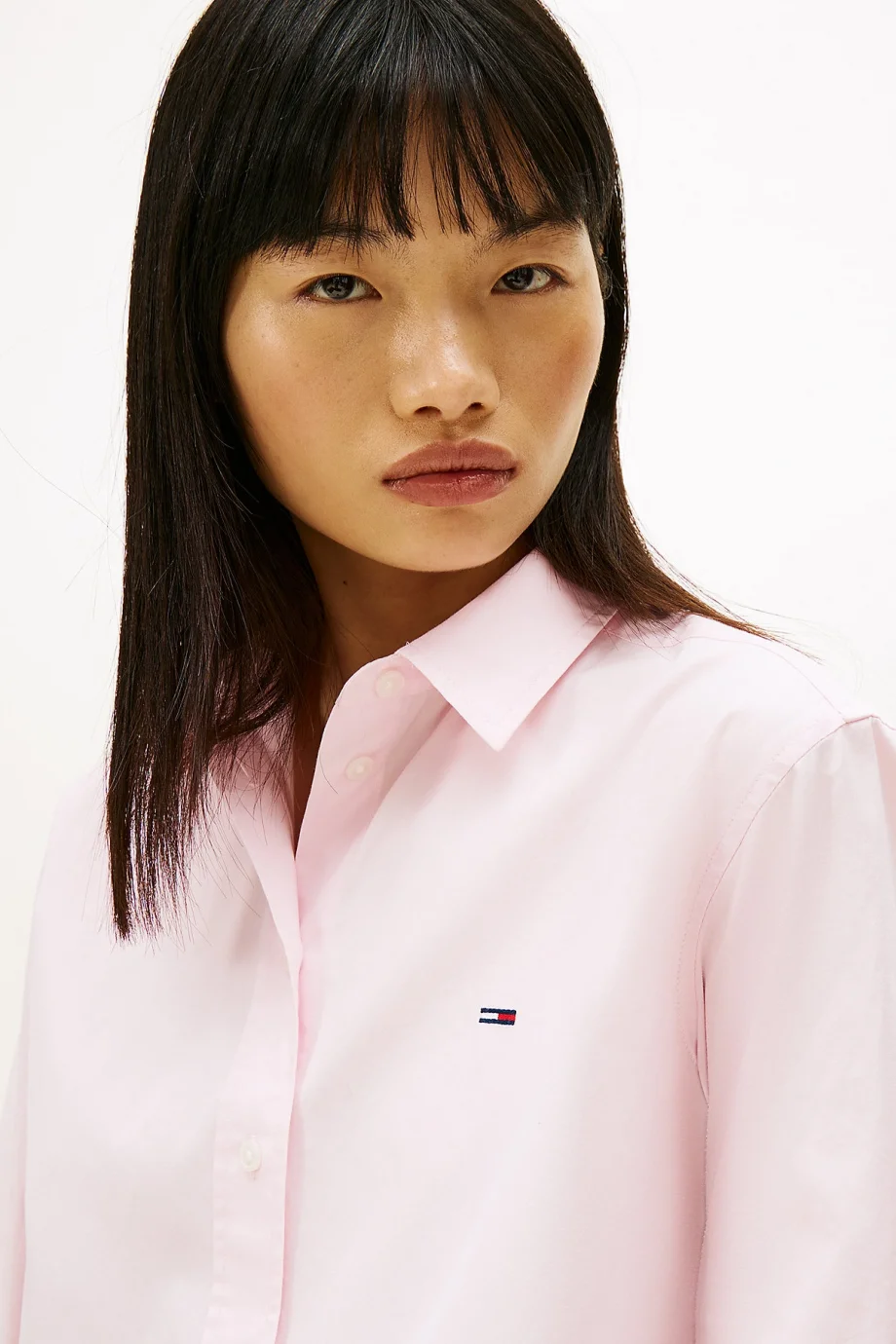 Tommy Hilfiger TJW Kısa Rahat Kesim Kadın Pembe Gömlek DW0DW22078TOG