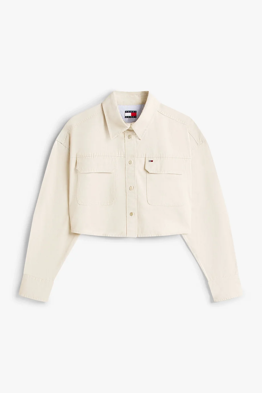 Tommy Hilfiger TJW Kısa Utility Kadın Bej Gömlek DW0DW22514ABY