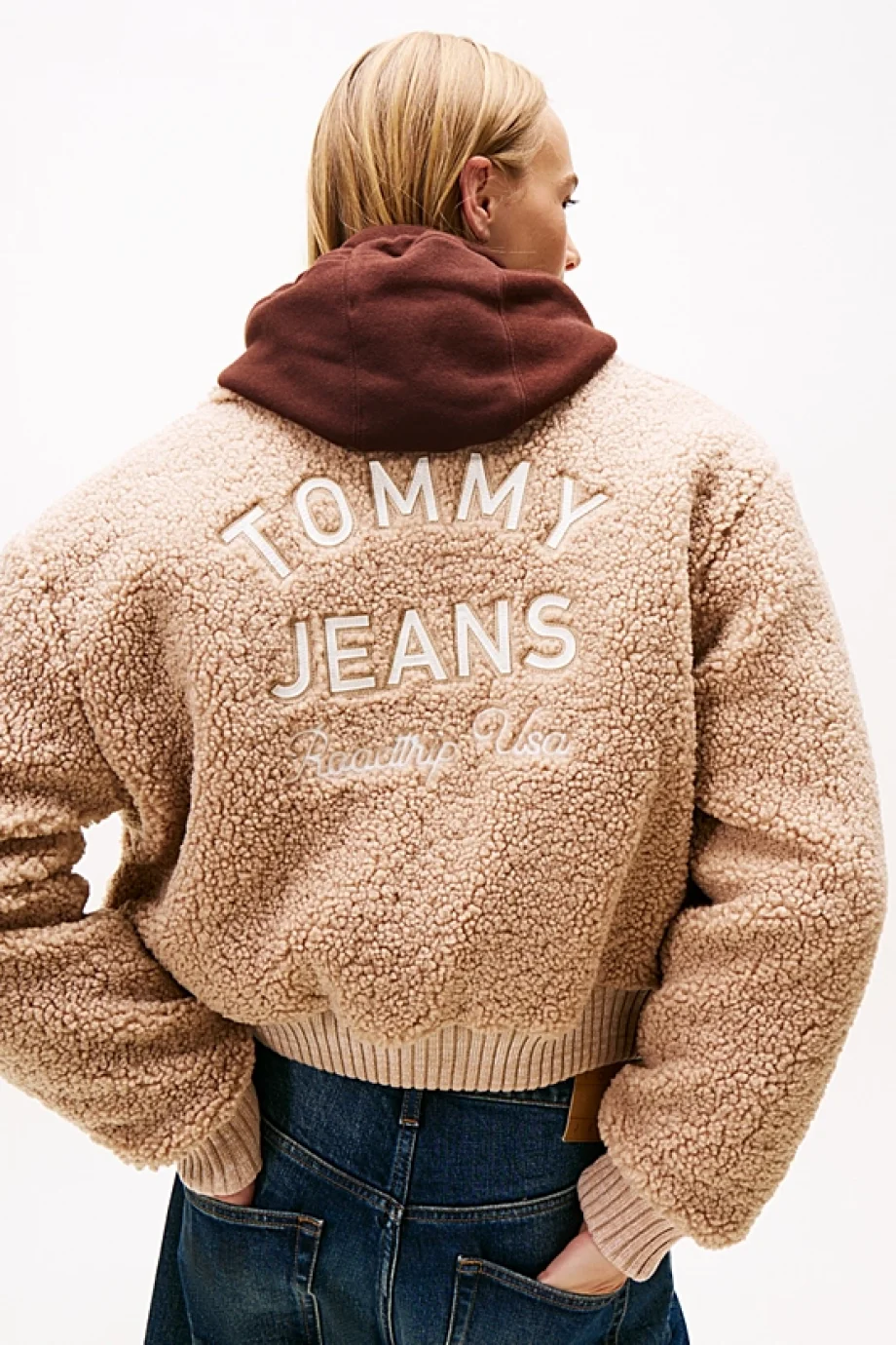 Tommy Hilfiger TJW Kürk Dokulu Kolej Stili Kadın Kahverengi Ceket DW0DW21666GUQ