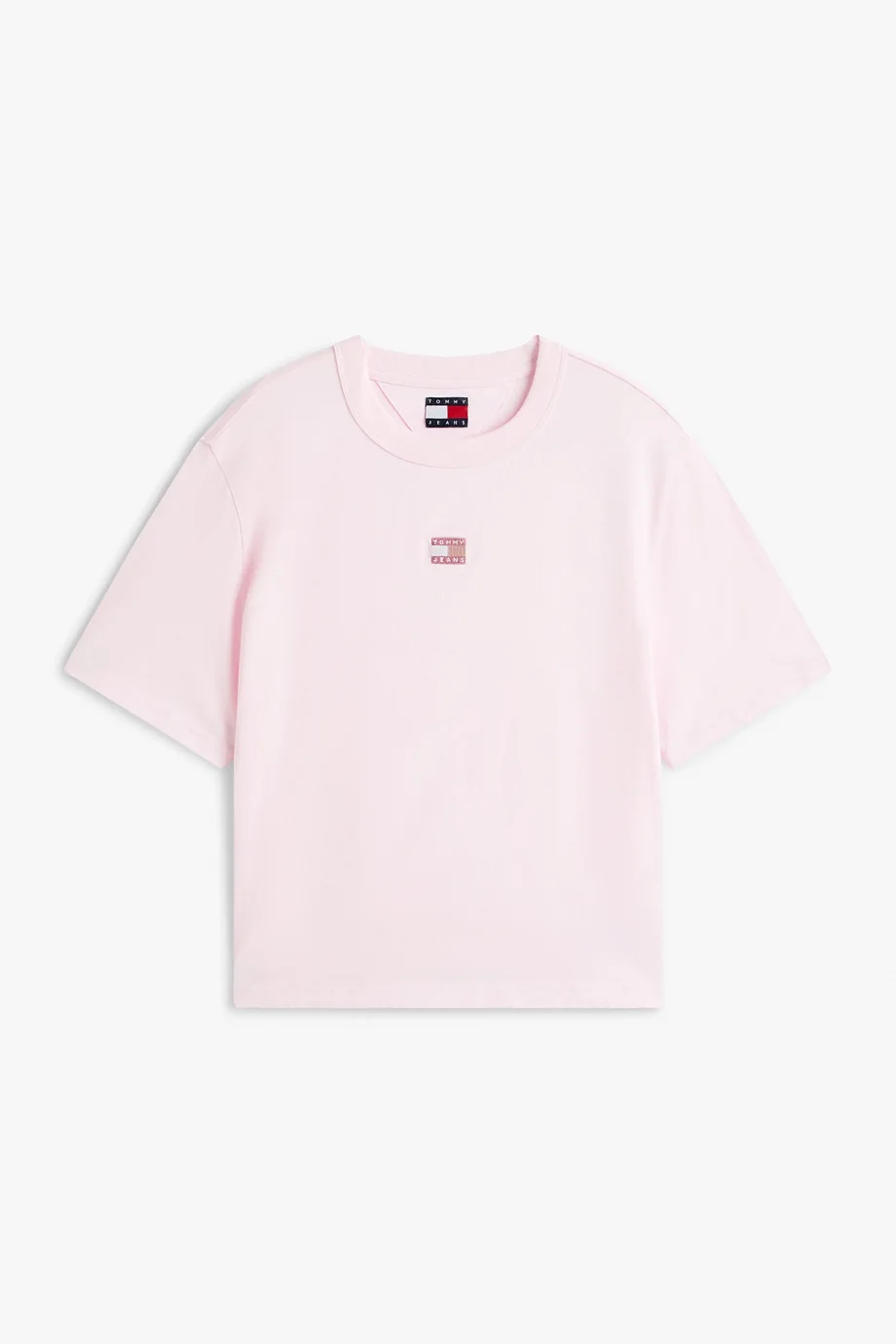 Tommy Hilfiger TJW Kutulu Kesim Amblemli Kadın Pembe T-shirt DW0DW22202TOG