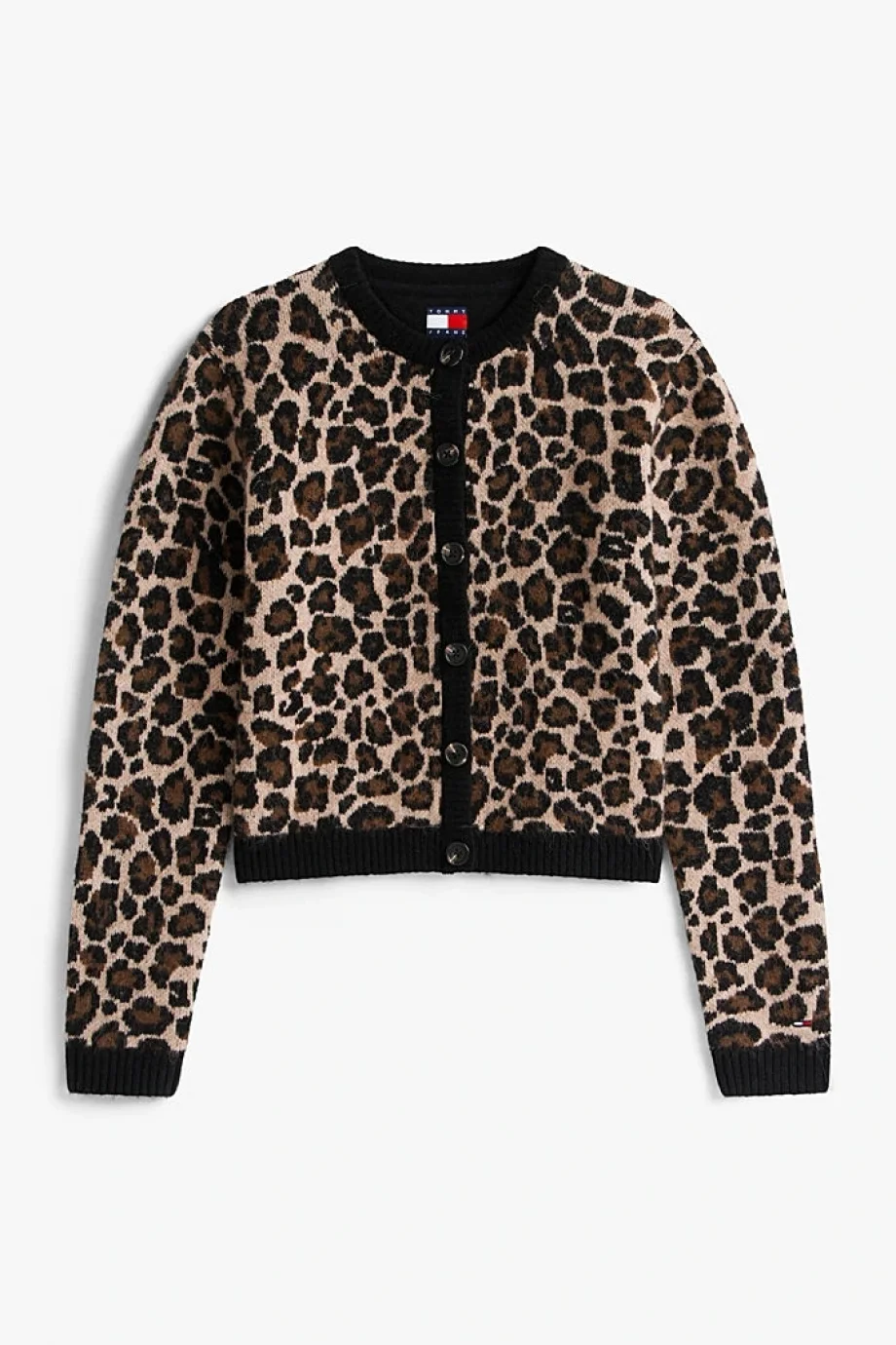 Tommy Hilfiger TJW Leopar Desenli Kadın Kahverengi  Hırka  DW0DW219680HD