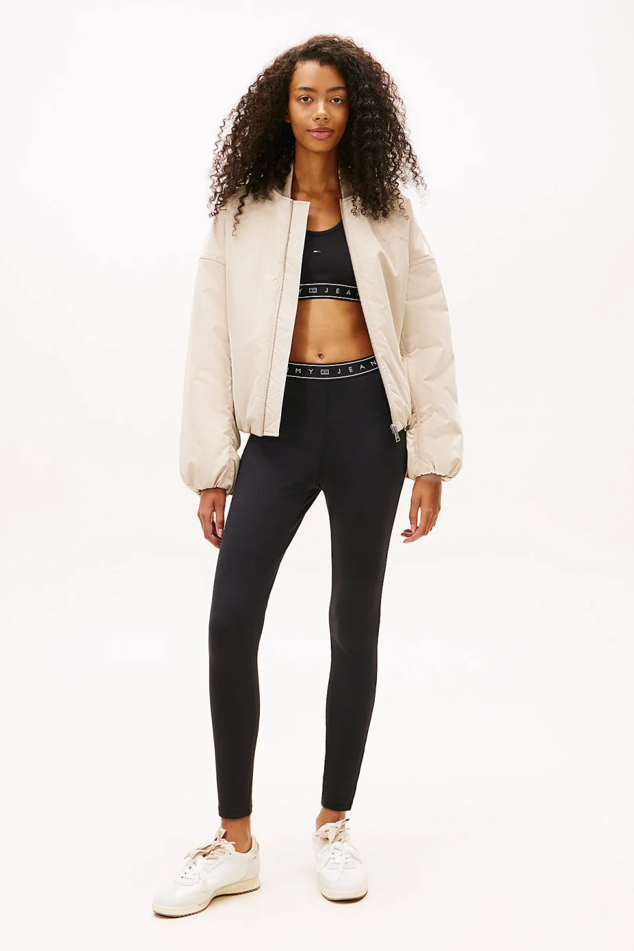 Tommy Hilfiger TJW Logolu Şerit Detaylı Kadın Siyah Tayt DW0DW22554BDS