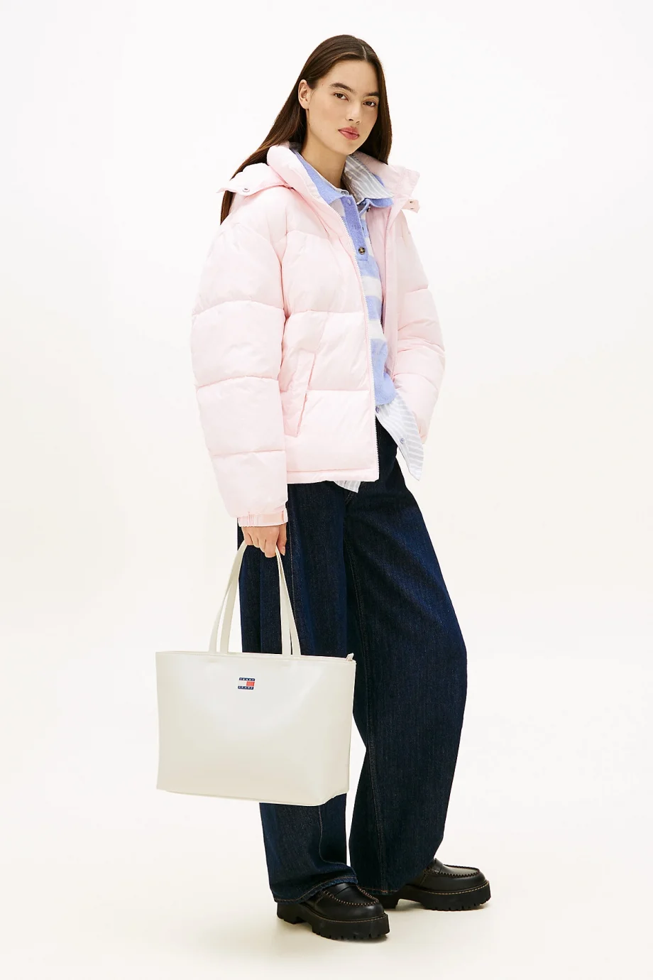 Tommy Hilfiger TJW Must El ve Omuz Kadın Beyaz El Çantası AW0AW18069YBI