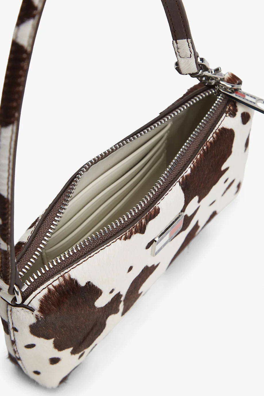 Tommy Hilfiger TJW Must İnek Desenli Asılabilir Kadın Beyaz Cüzdan AW0AW180910K6