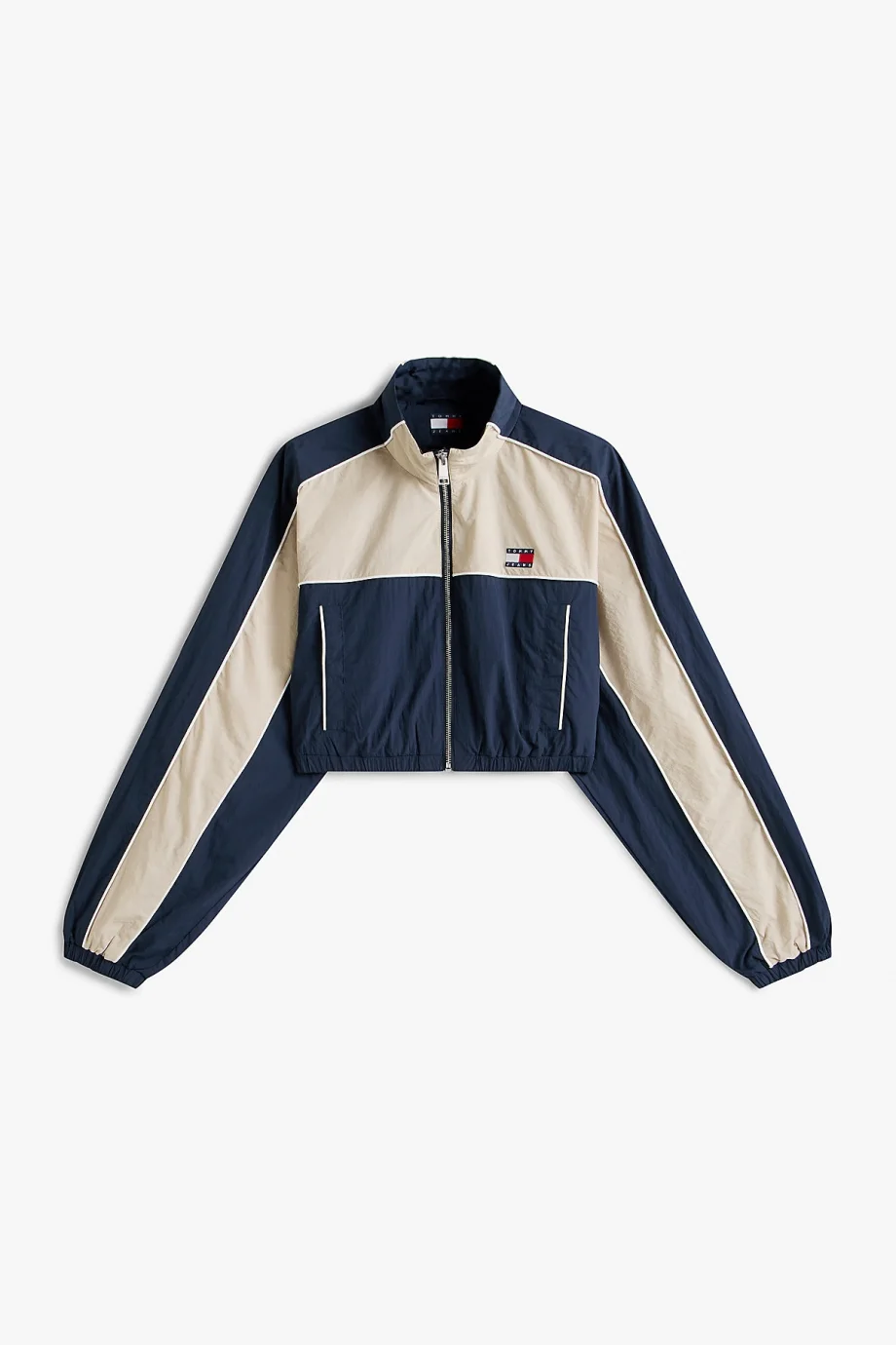 Tommy Hilfiger TJW Naylon Şerit Detaylı Kadın Mavi Yağmurluk DW0DW22055C1G